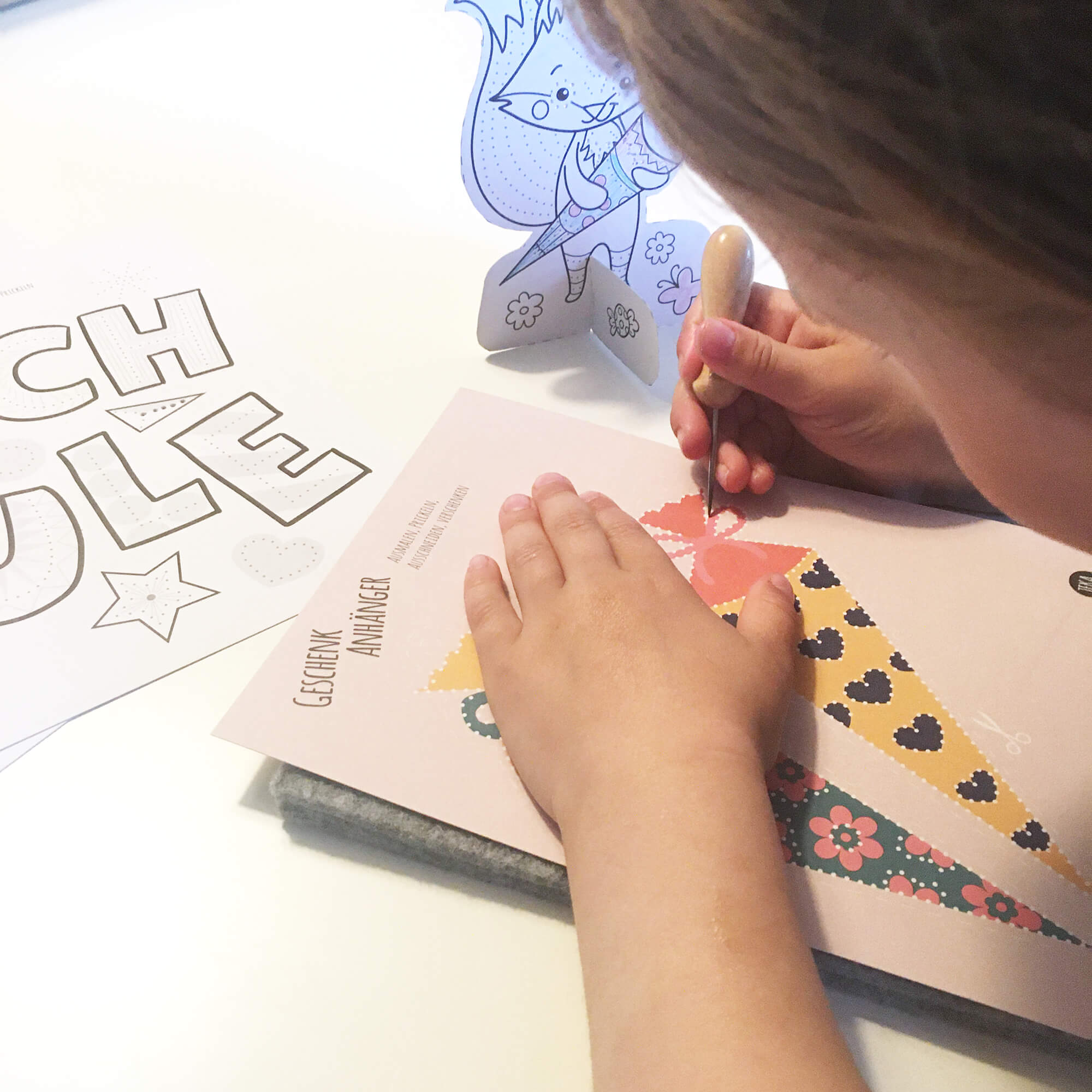 Prickeln Schulanfang - 10 Prickelmotive Jeka - malmichbunt.de