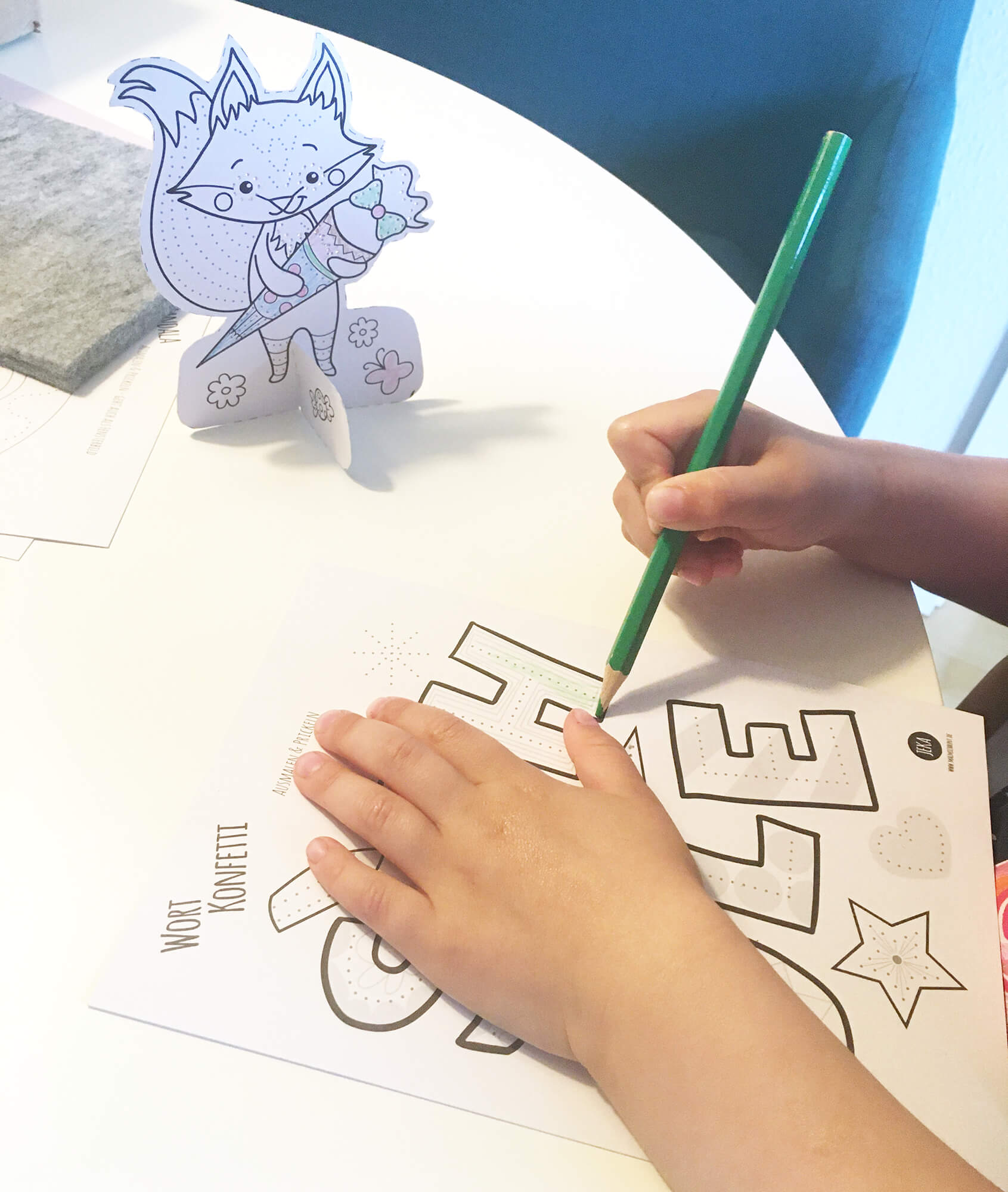 Prickeln Schulanfang - Prickelset Jeka - malmichbunt.de