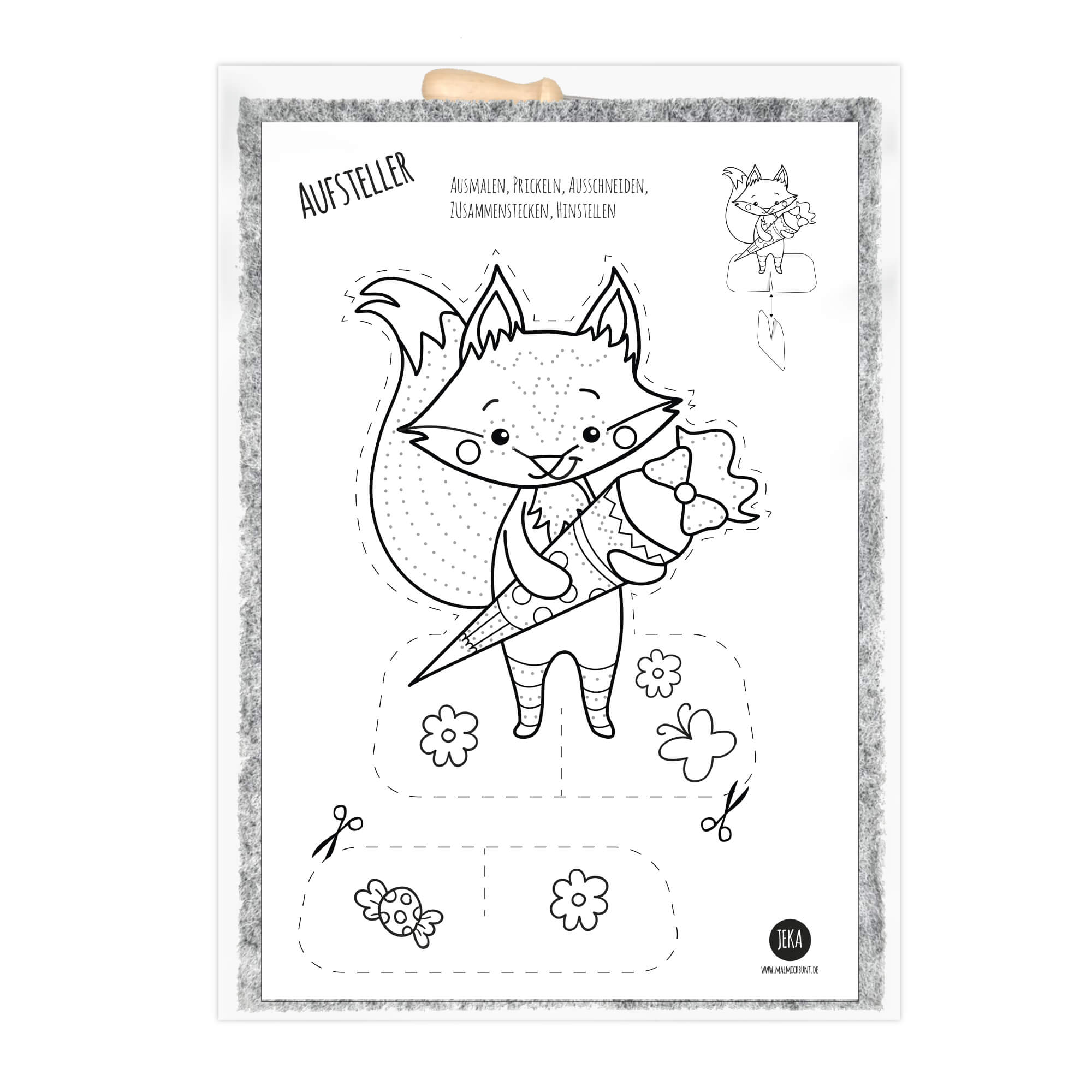 Prickeln Schulanfang - Prickelset Jeka - malmichbunt.de