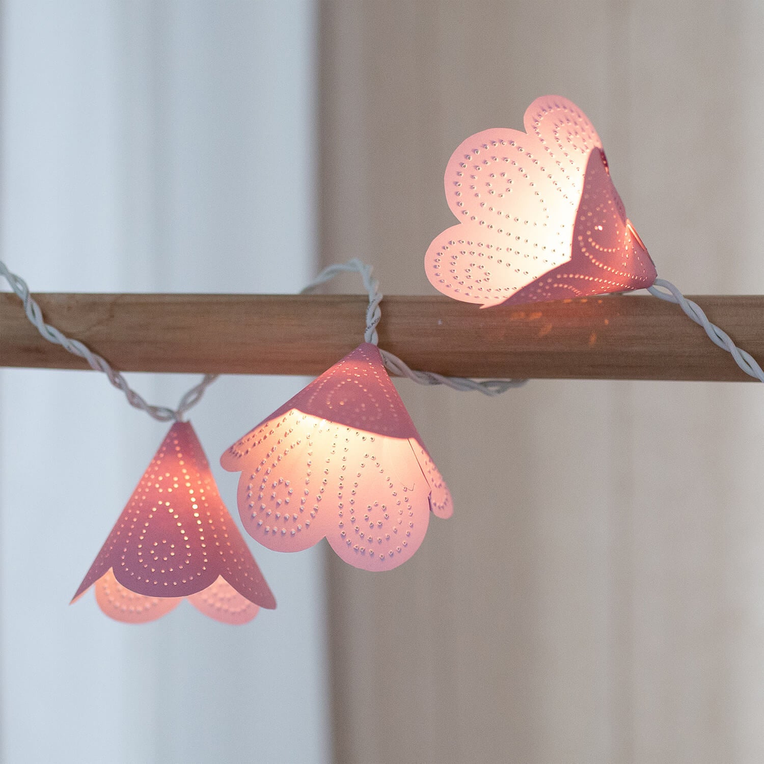 Prickelset Lichterkette Pastell - Rosa Familienmomente - malmichbunt.de