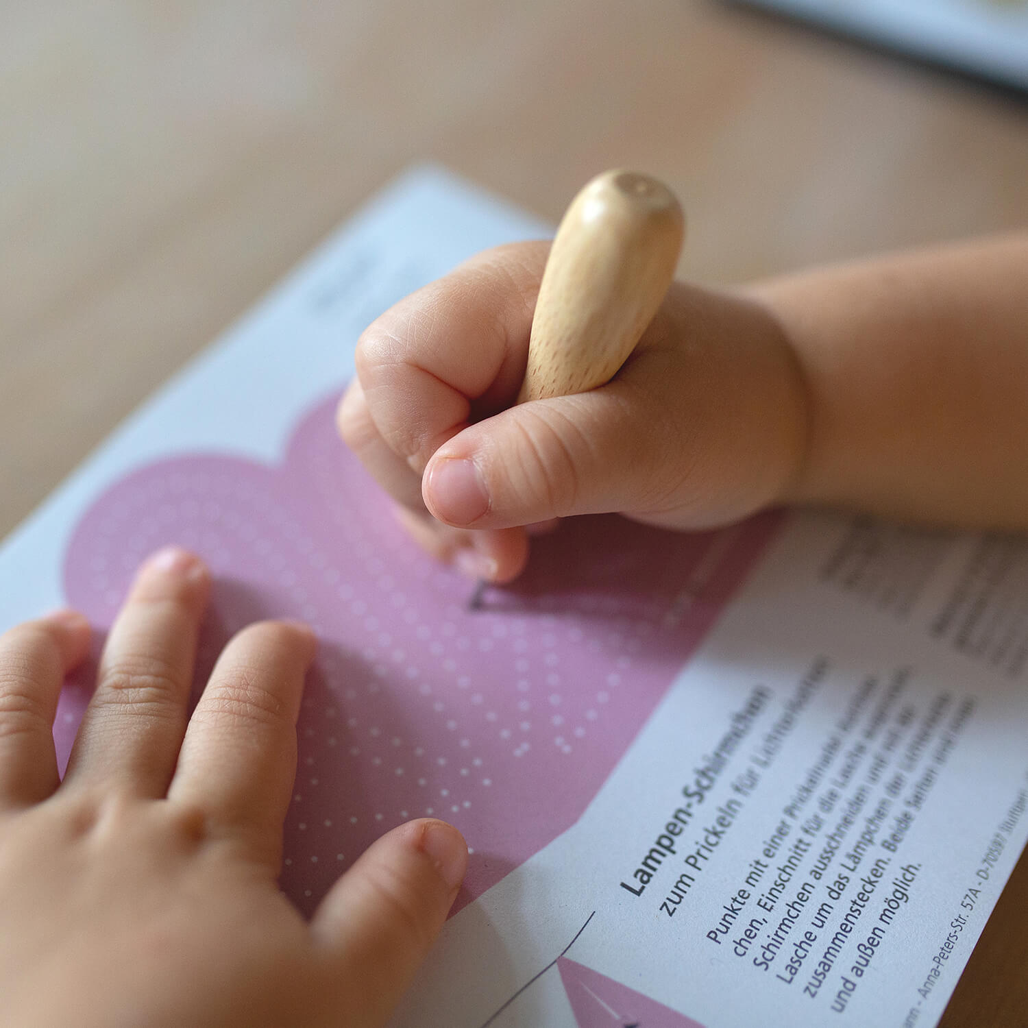 Prickelset Lichterkette Pastell - Rosa Familienmomente - malmichbunt.de