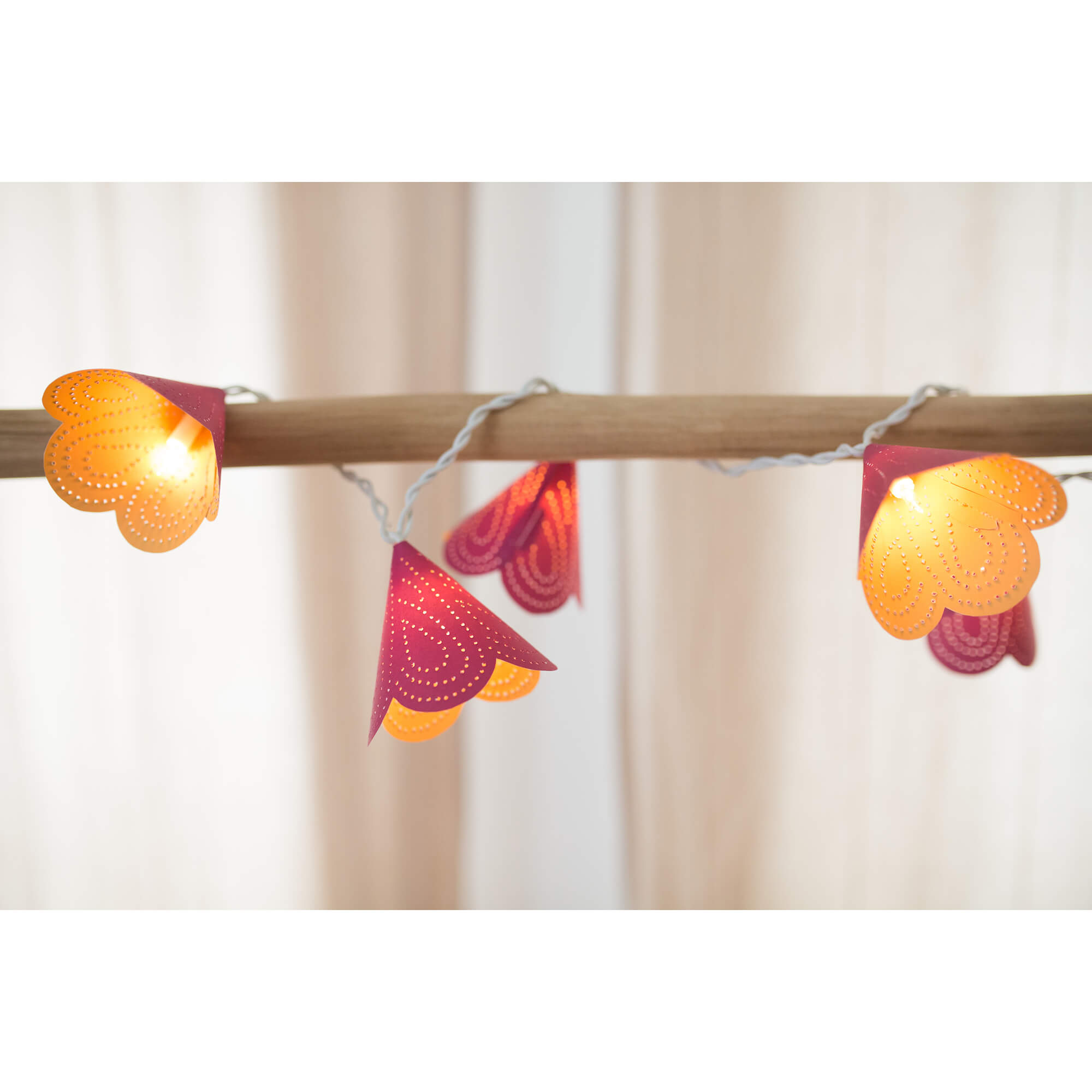 Prickelset Lichterkette Rosa - Blüte Familienmomente - malmichbunt.de