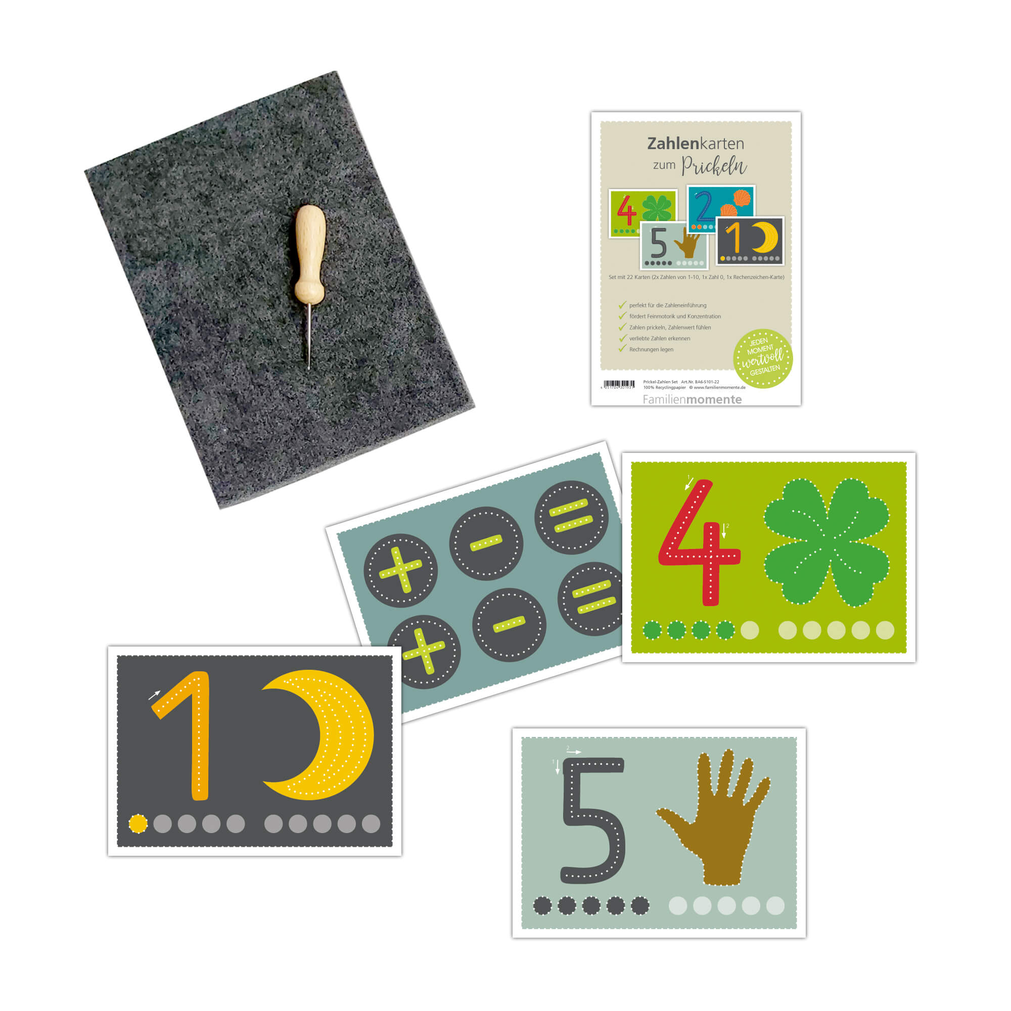 Prickelset Zahlen Familienmomente - malmichbunt.de