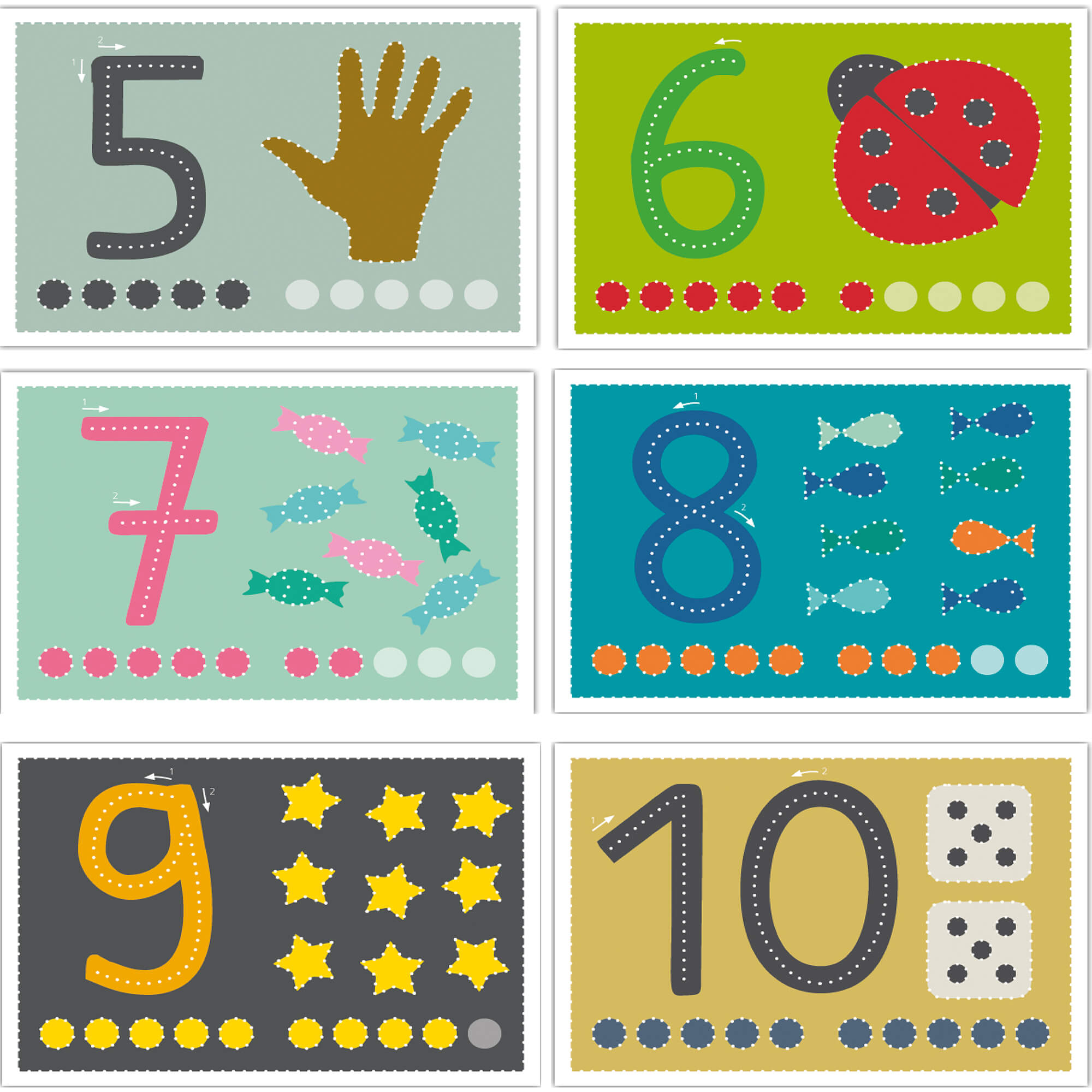 Prickelvorlagen Zahlen Familienmomente - malmichbunt.de