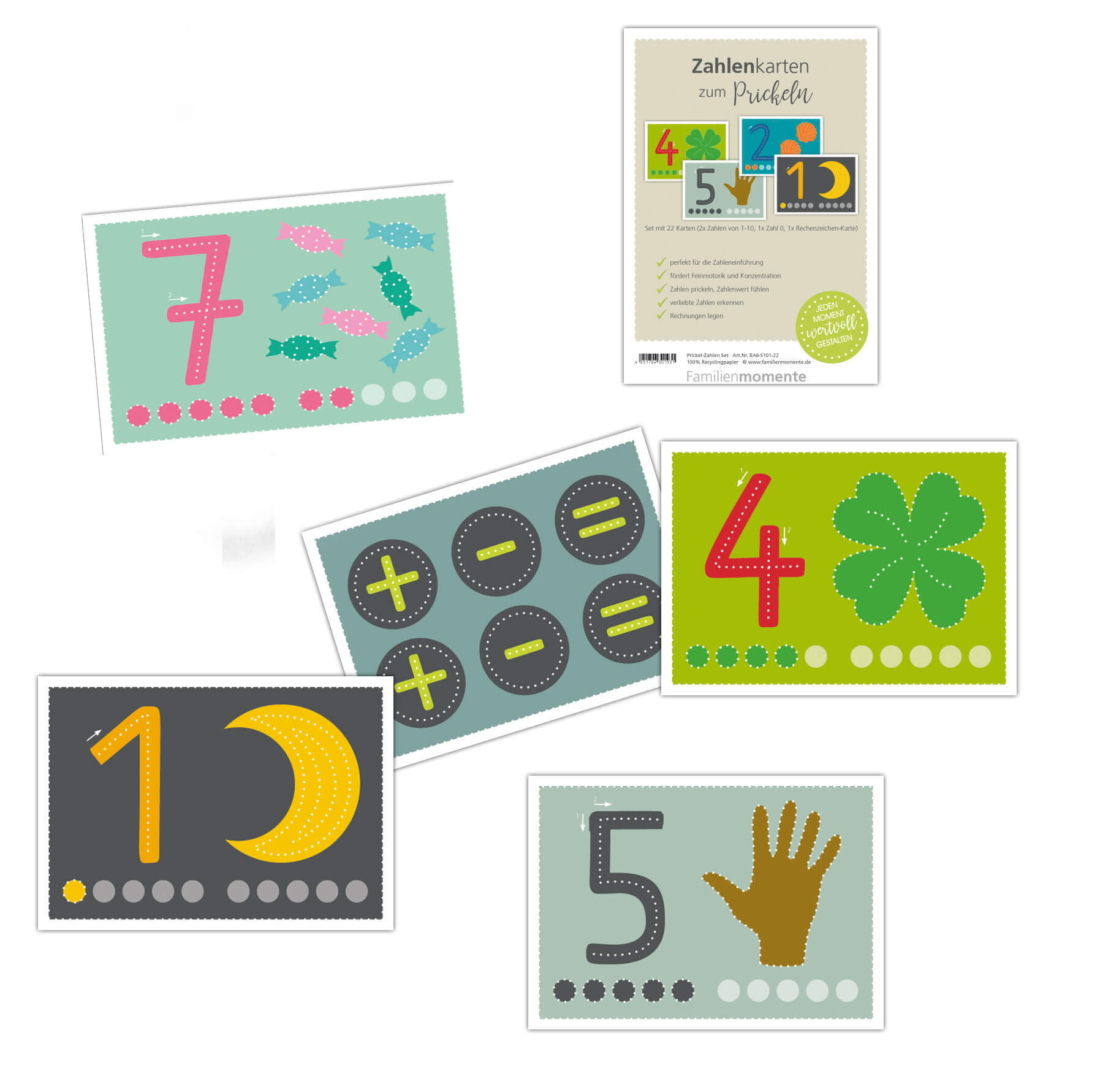 Prickelvorlagen Zahlen Familienmomente - malmichbunt.de