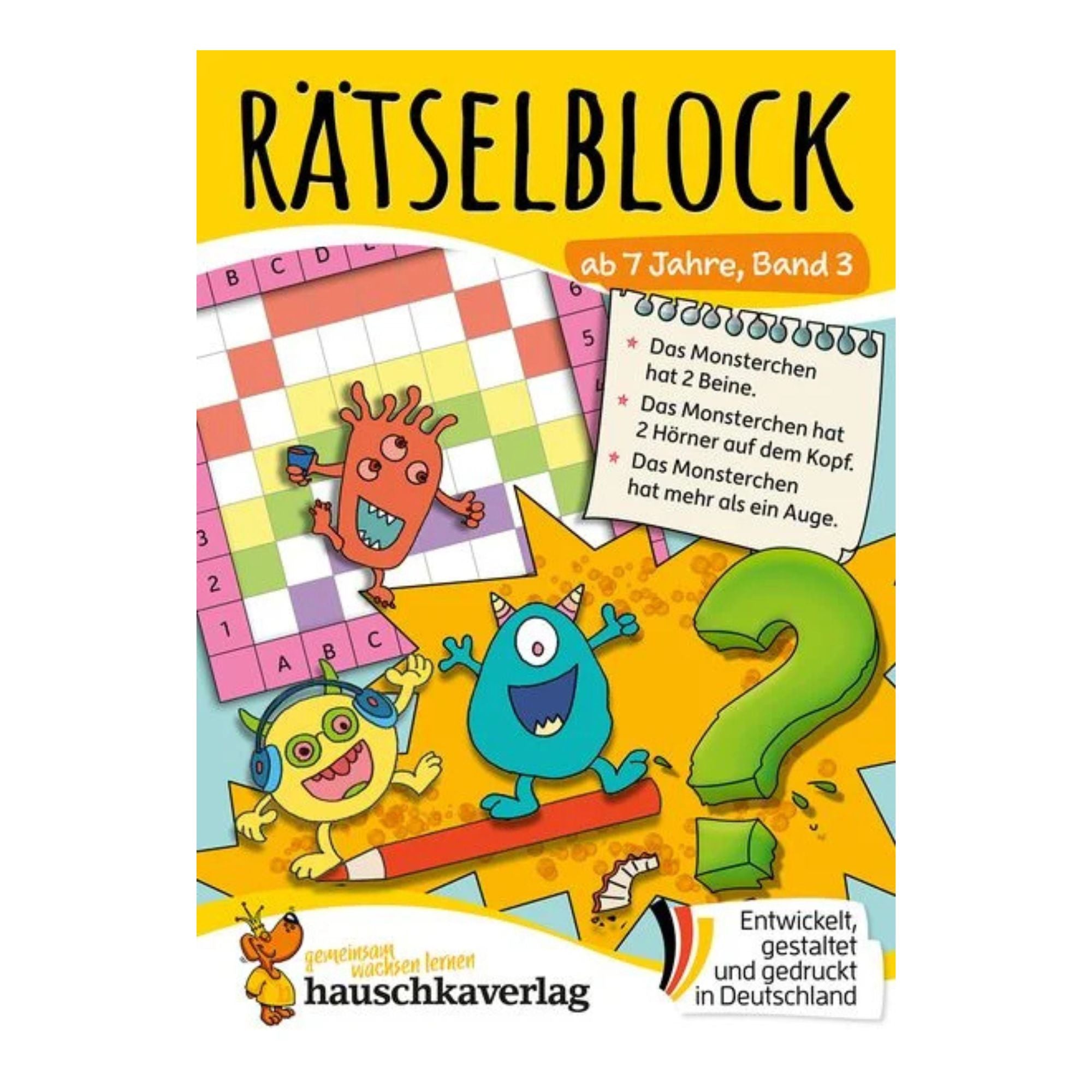 Rätselblock ab 7 Jahre, Band 3 - Nr. 655 Hauschka Verlag - malmichbunt.de