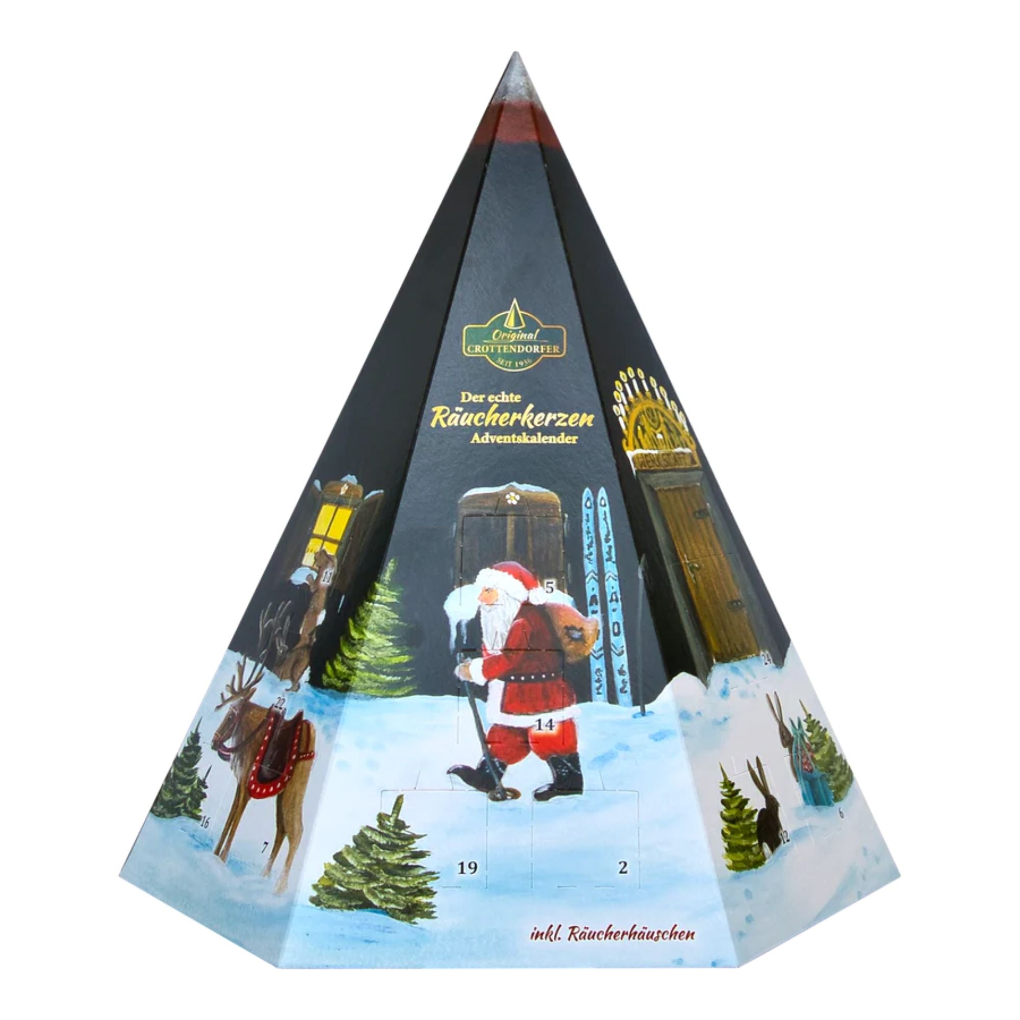 Räucherkerzen Adventskalender Pyramide Original Crottendorfer - malmichbunt.de