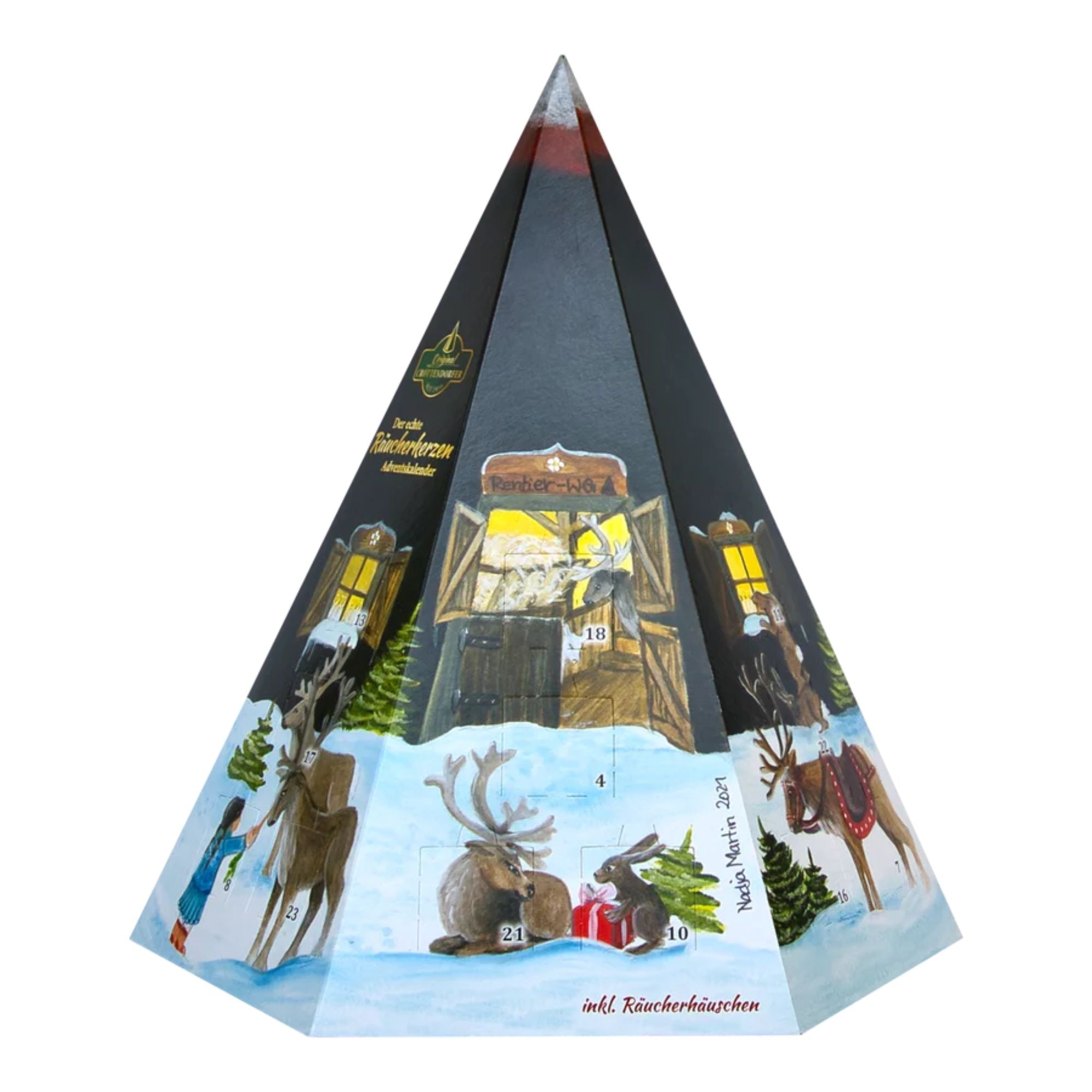Räucherkerzen Adventskalender Pyramide Original Crottendorfer - malmichbunt.de