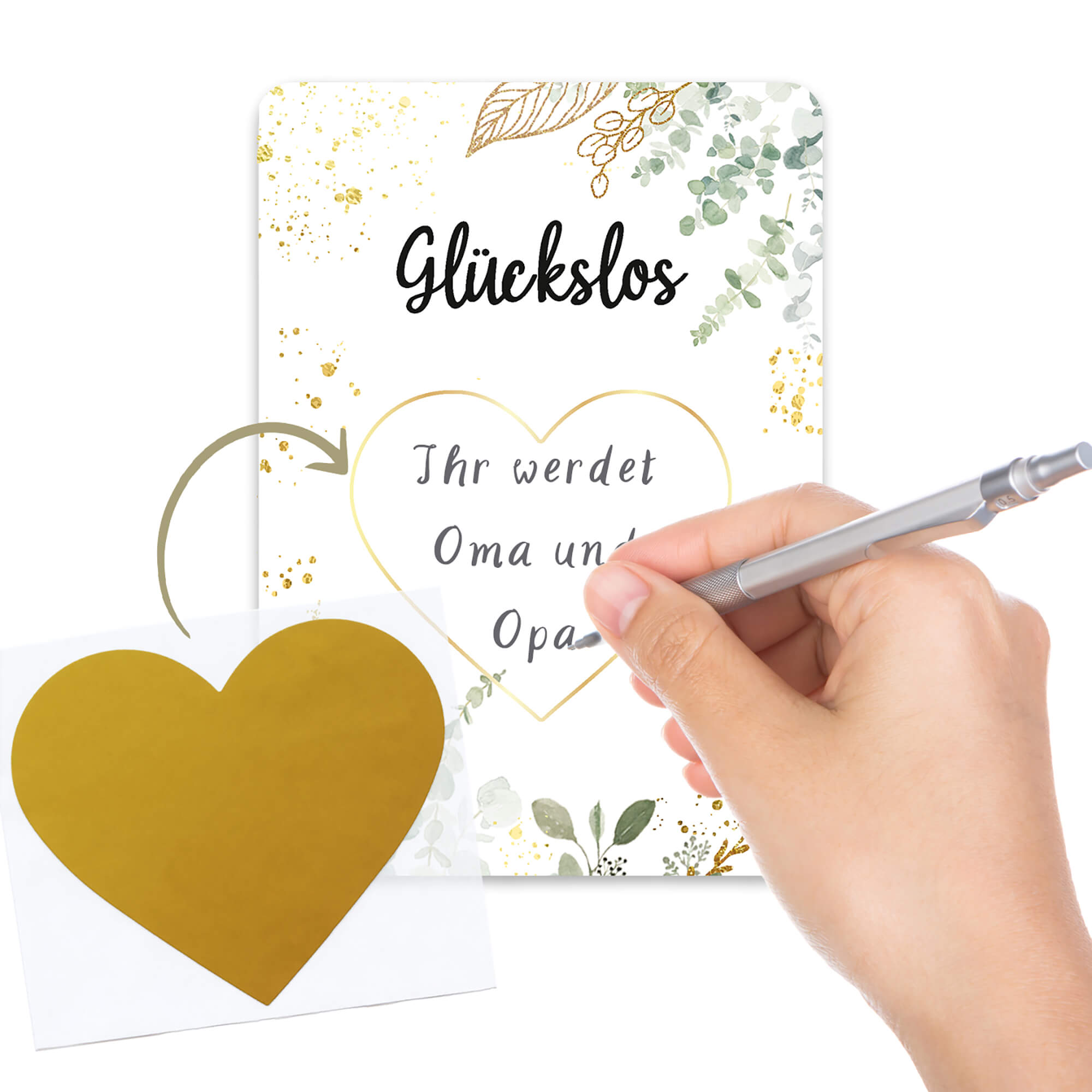 Rubbelkarten "Glückslos" - Euka (5er Set) Jeka - malmichbunt.de