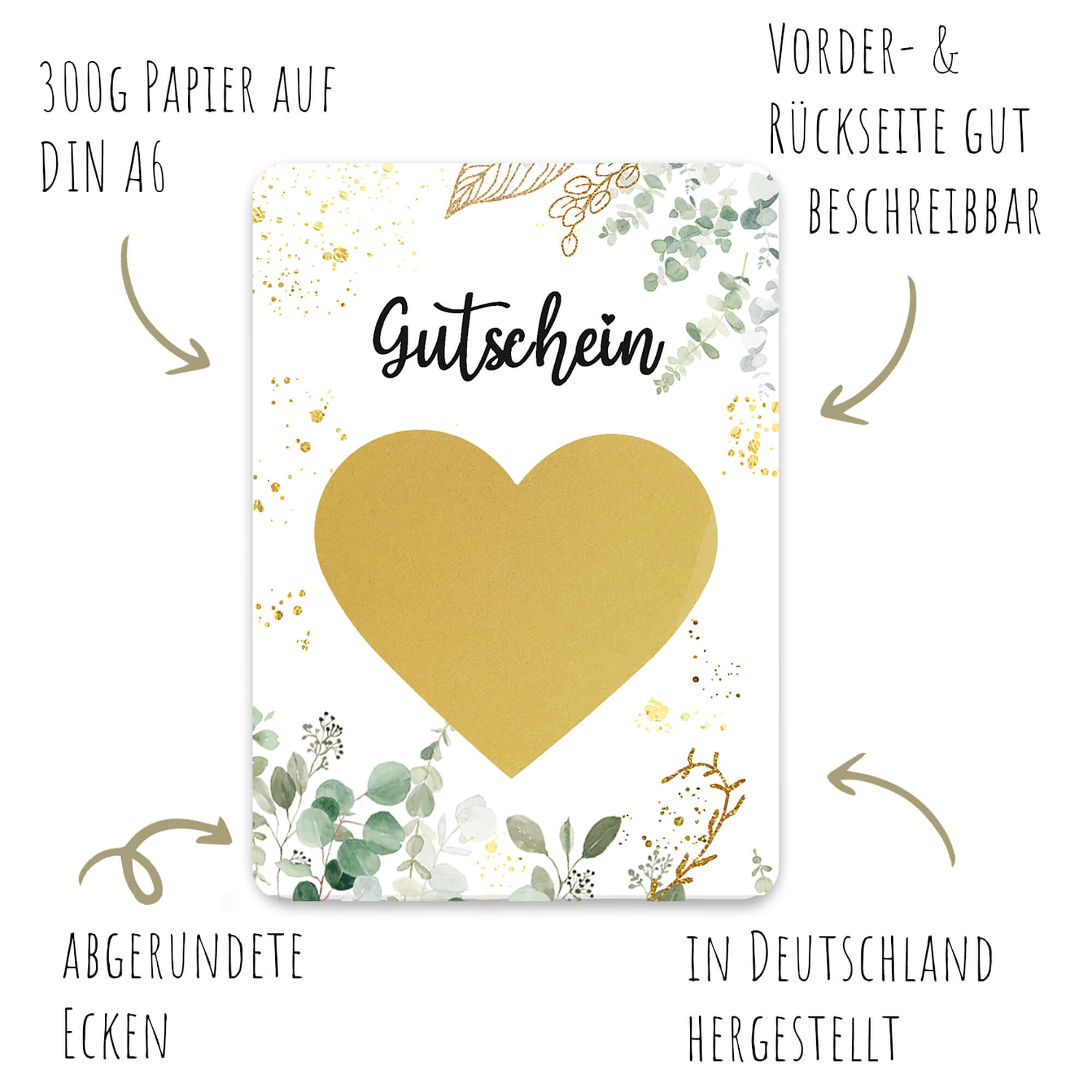 Rubbelkarten "Gutschein" - Euka (5er Set mit Umschlägen) Jeka - malmichbunt.de