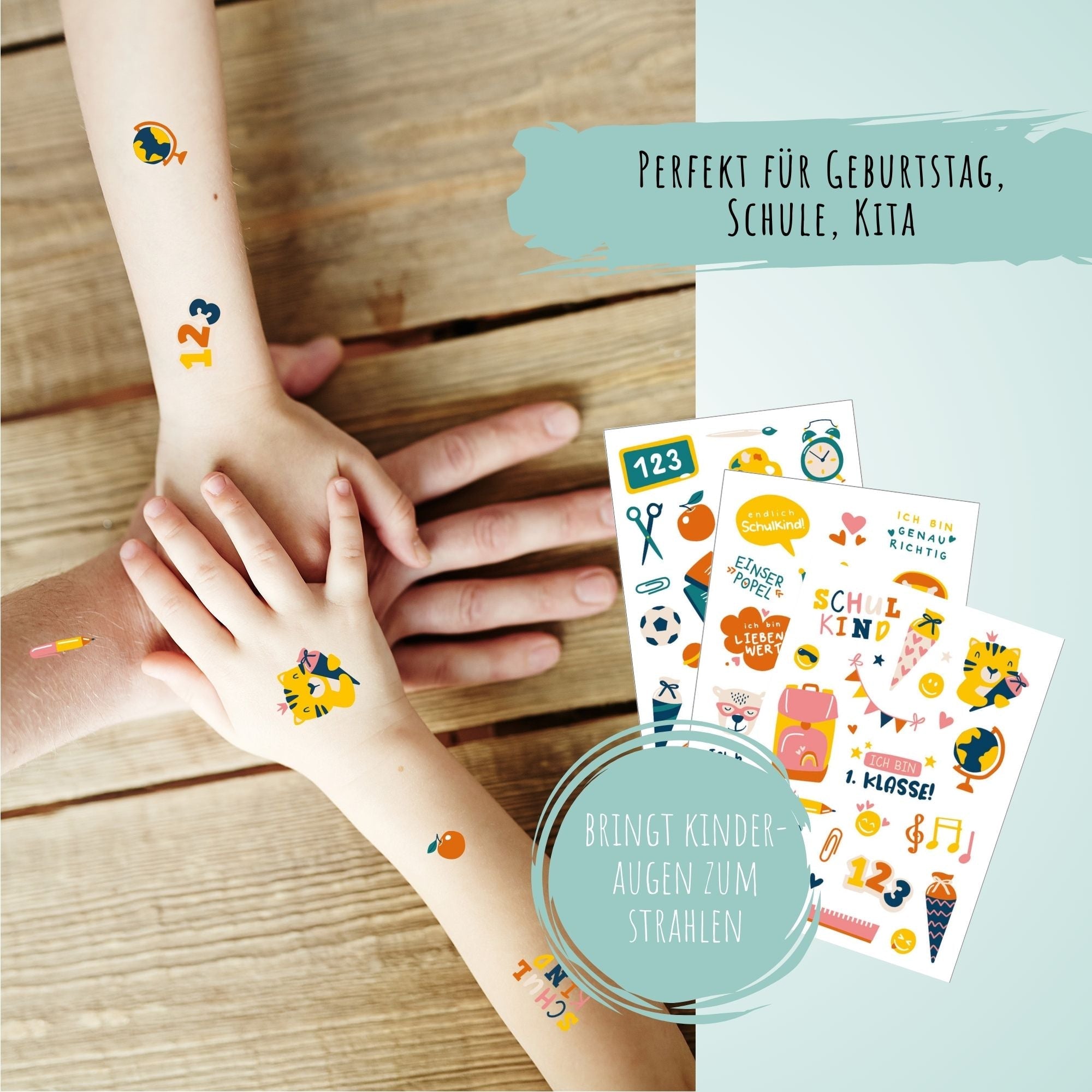 Schulanfang Kindertattoos Jeka - malmichbunt.de