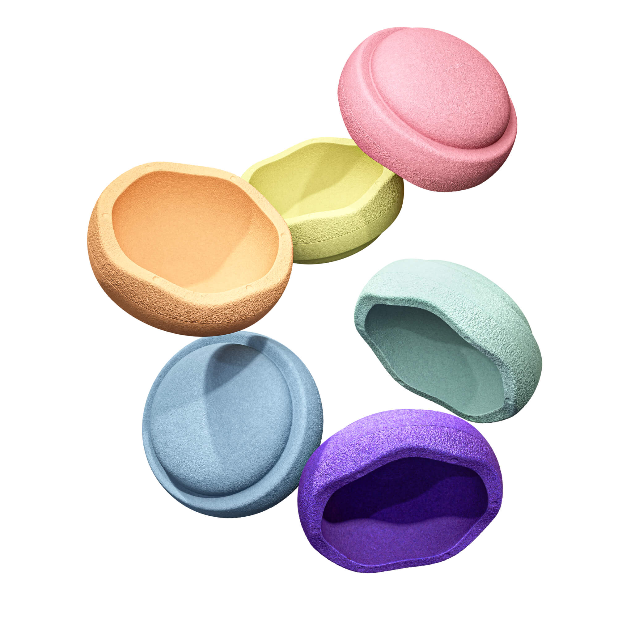 Stapelsteine Rainbow Pastell 6er Set Stapelstein - malmichbunt.de