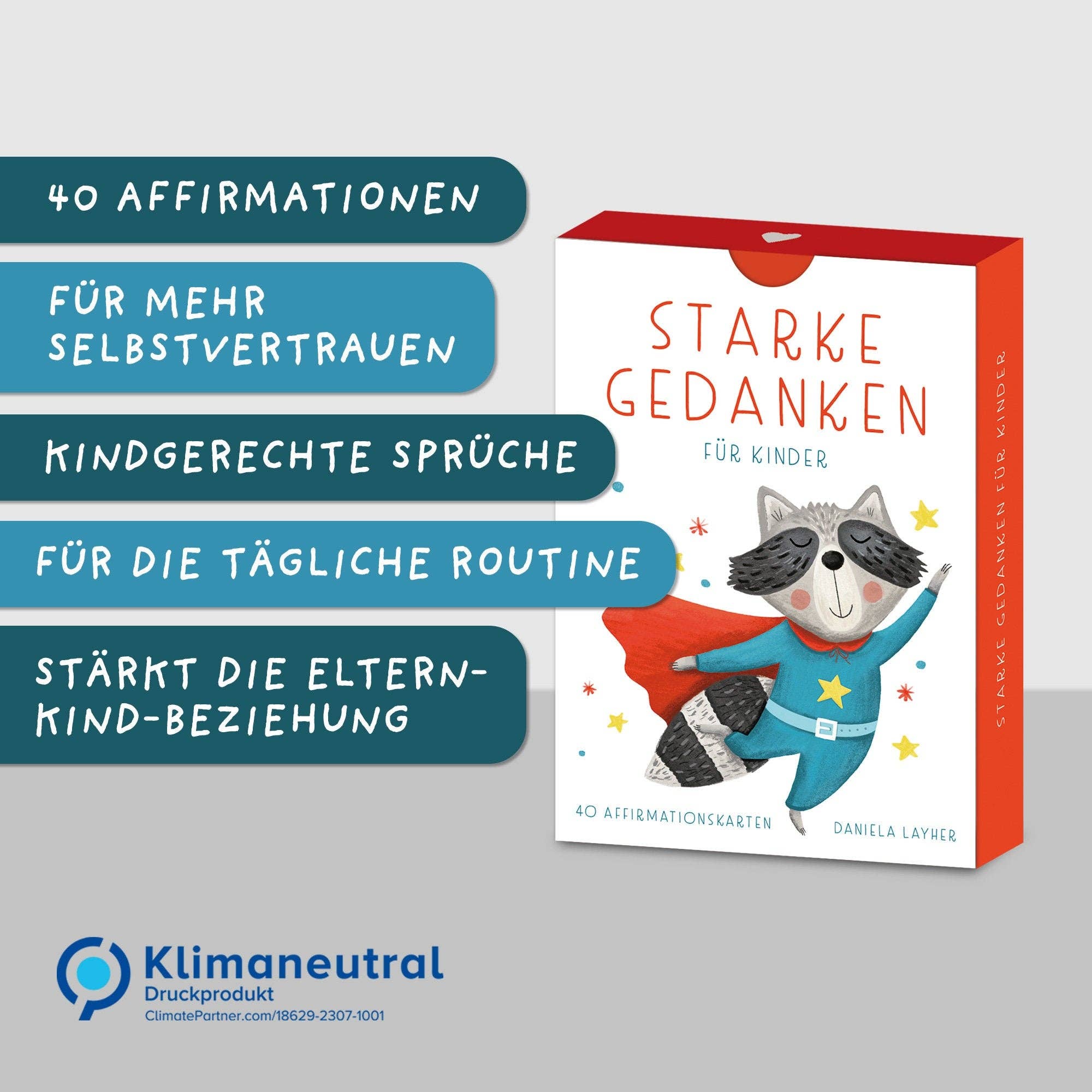 Starke Gedanken – Affirmationskarten für Kinder Rüsselfuchs - malmichbunt.de
