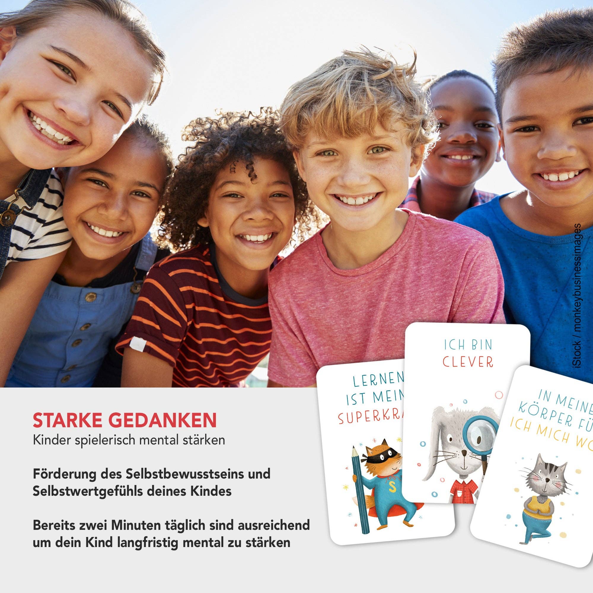 Starke Gedanken – Affirmationskarten für Kinder Rüsselfuchs - malmichbunt.de