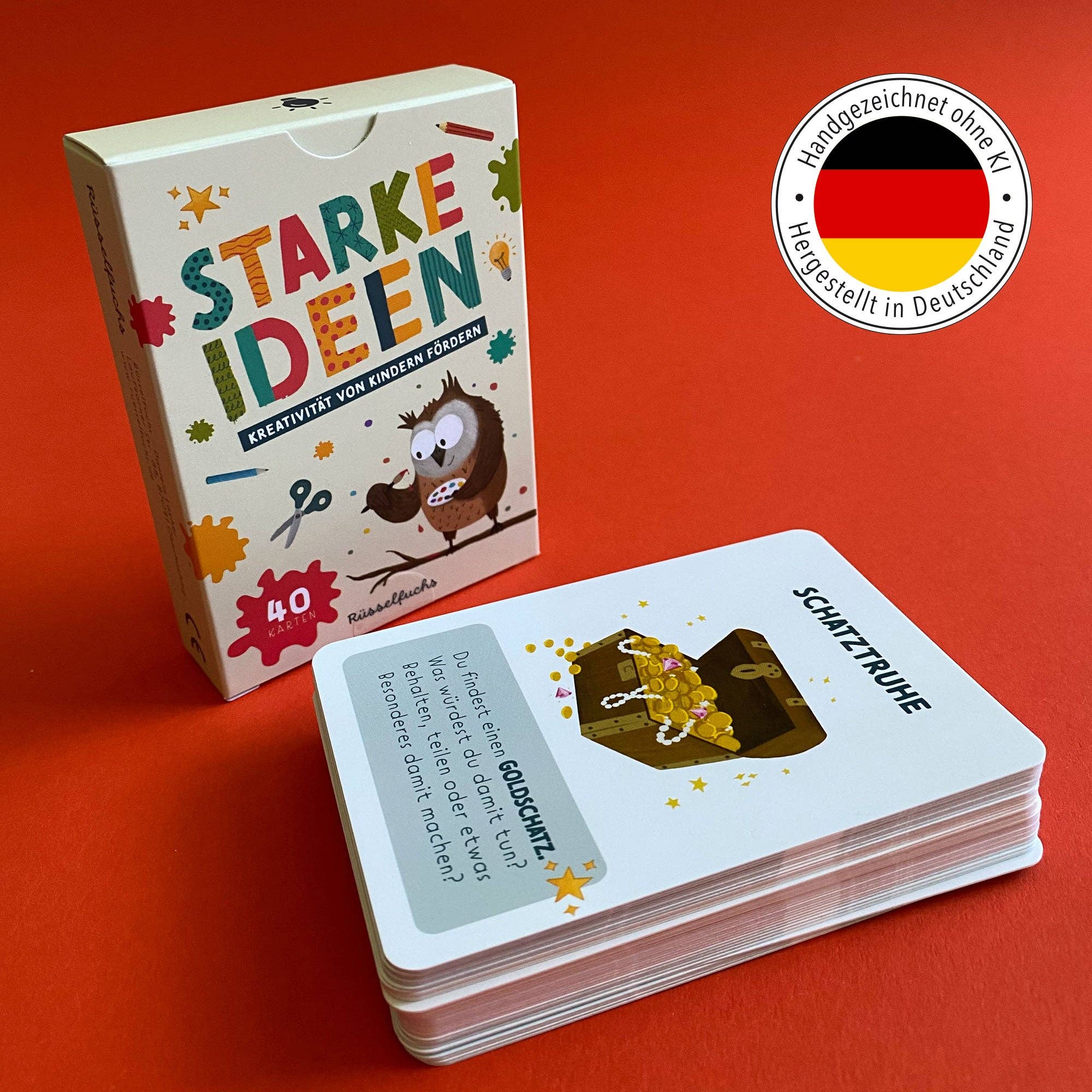 Starke Ideen – Kreativitätskarten für Kinder Rüsselfuchs - malmichbunt.de