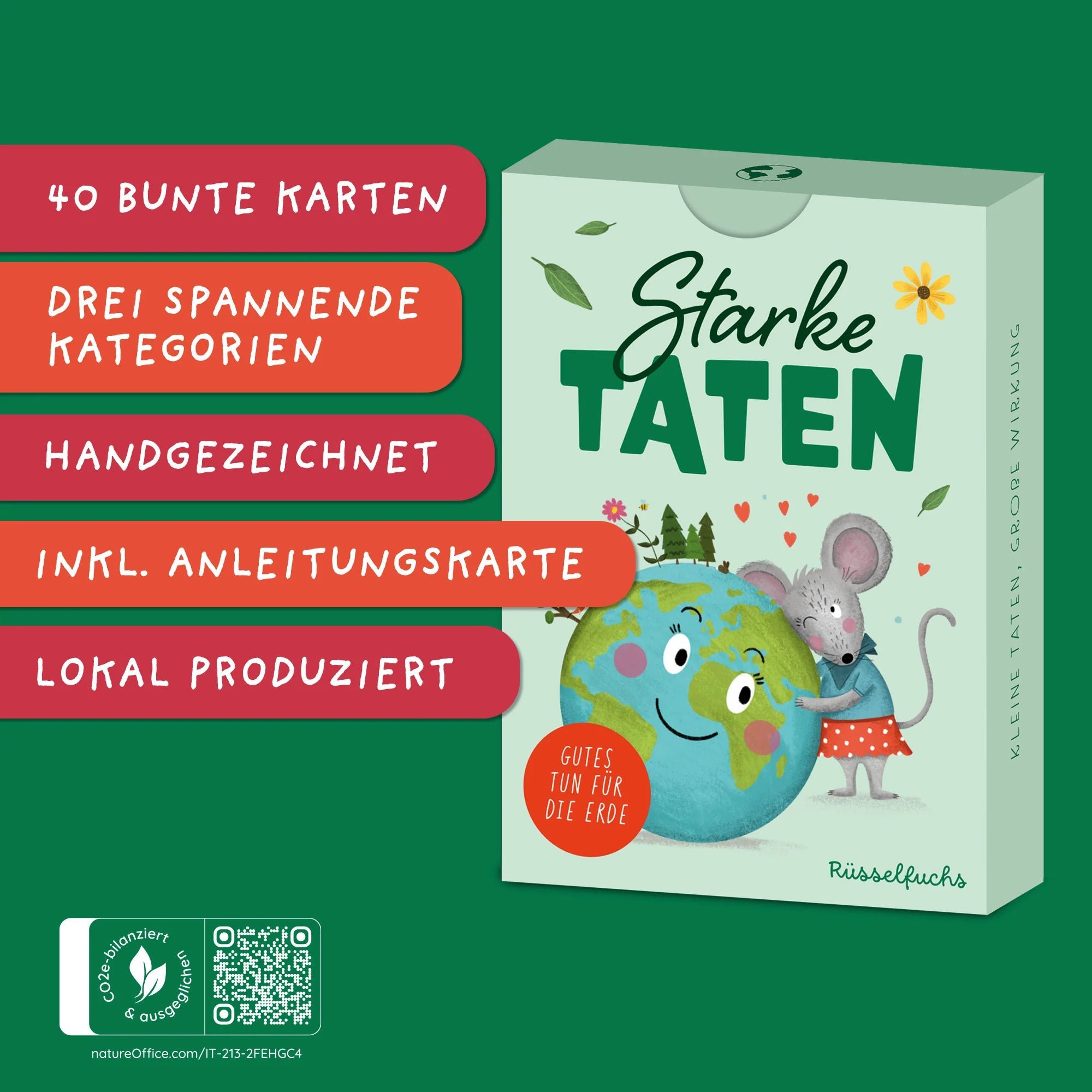 Starke Taten - Kartenspiel für Kinder Rüsselfuchs - malmichbunt.de