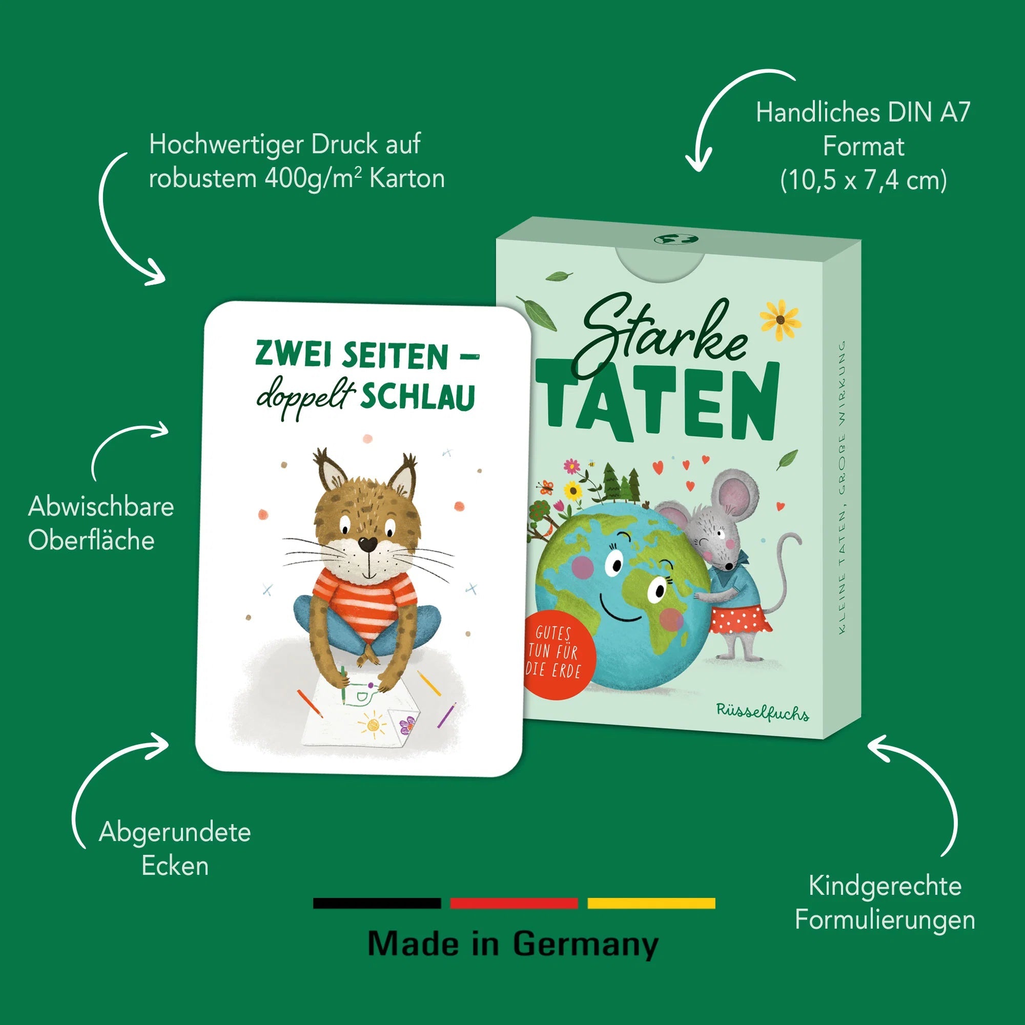 Starke Taten - Kartenspiel für Kinder Rüsselfuchs - malmichbunt.de