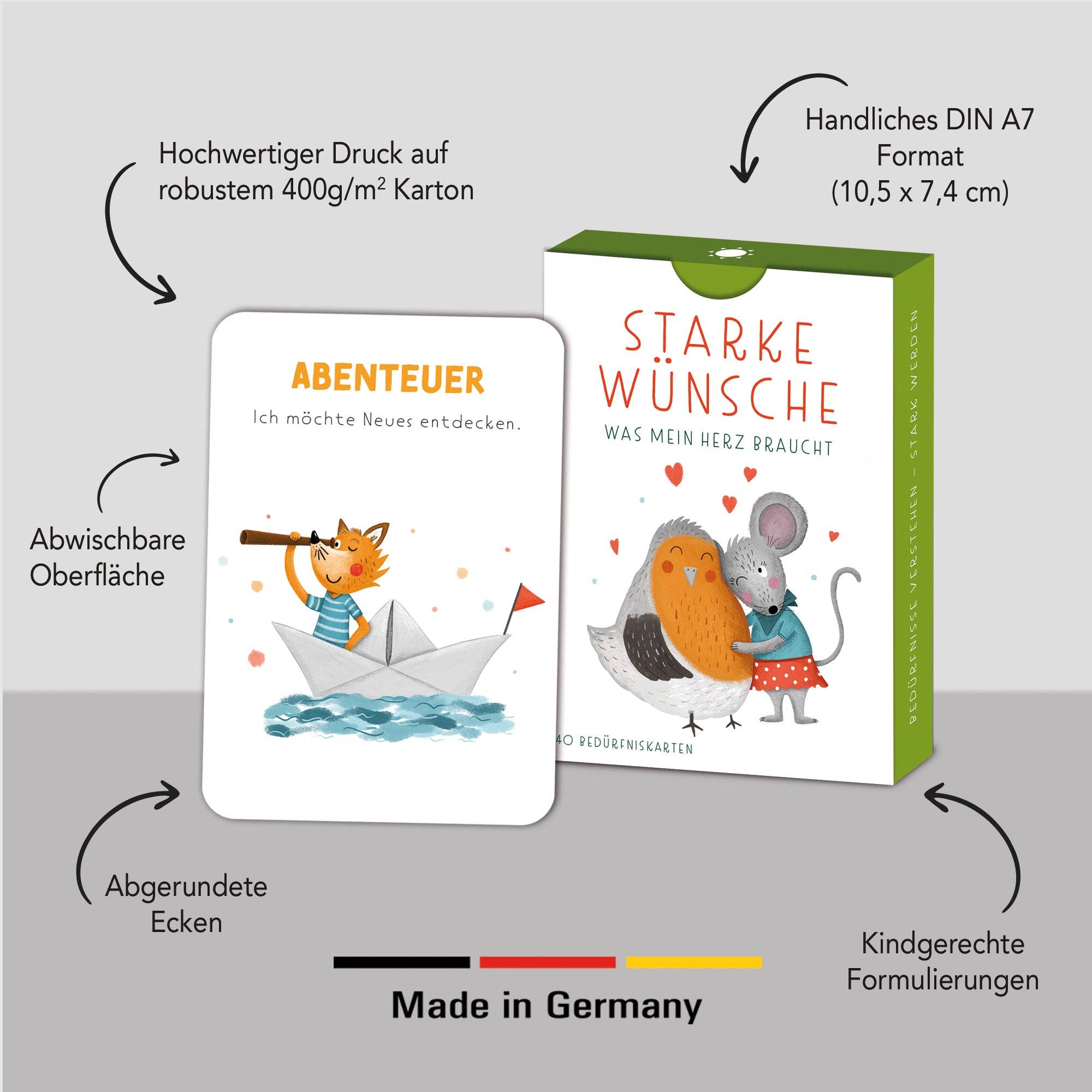 Starke Wünsche – Bedürfniskarten für Kinder Rüsselfuchs - malmichbunt.de