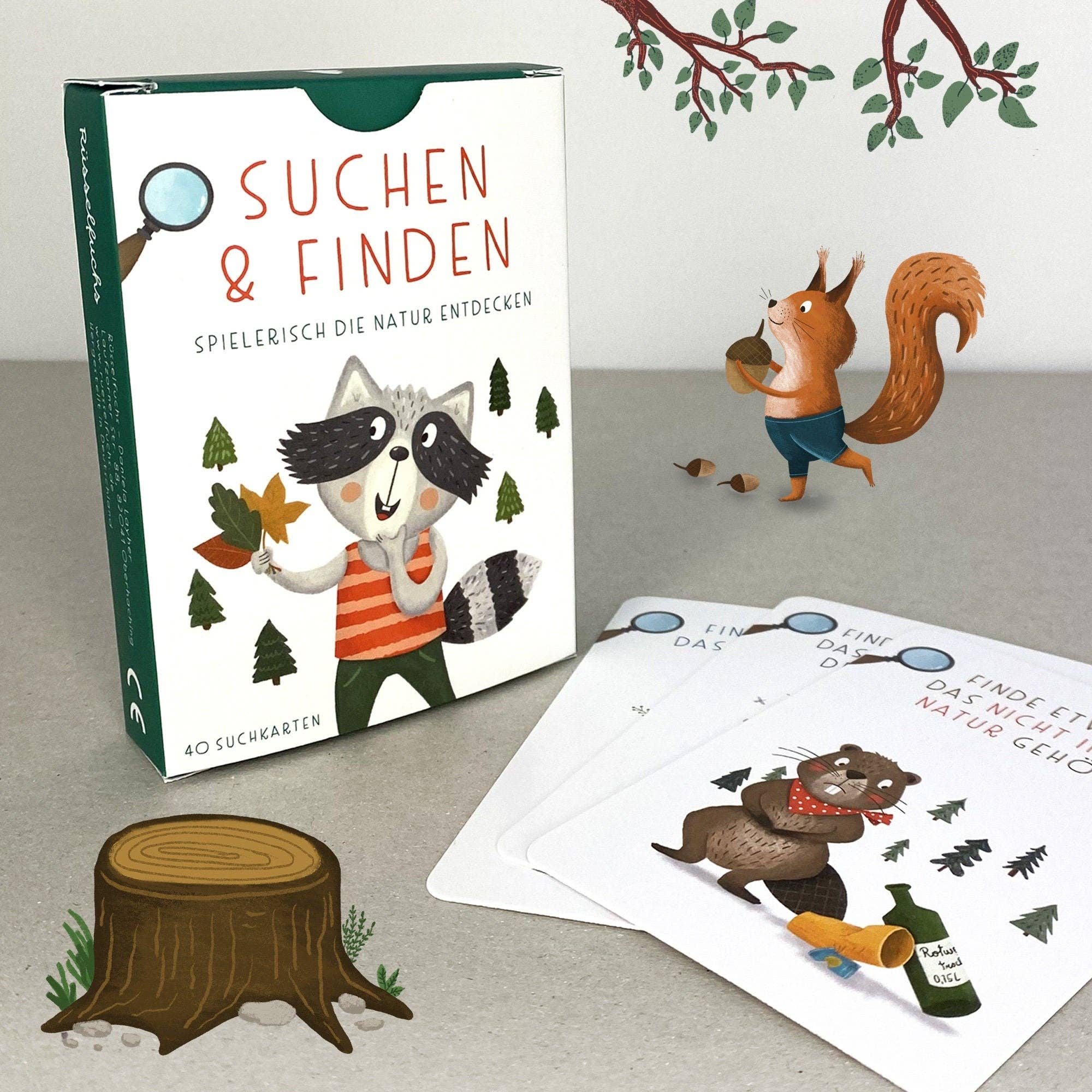 Suchen & Finden – Entdeckerkarten für Kinder Rüsselfuchs - malmichbunt.de