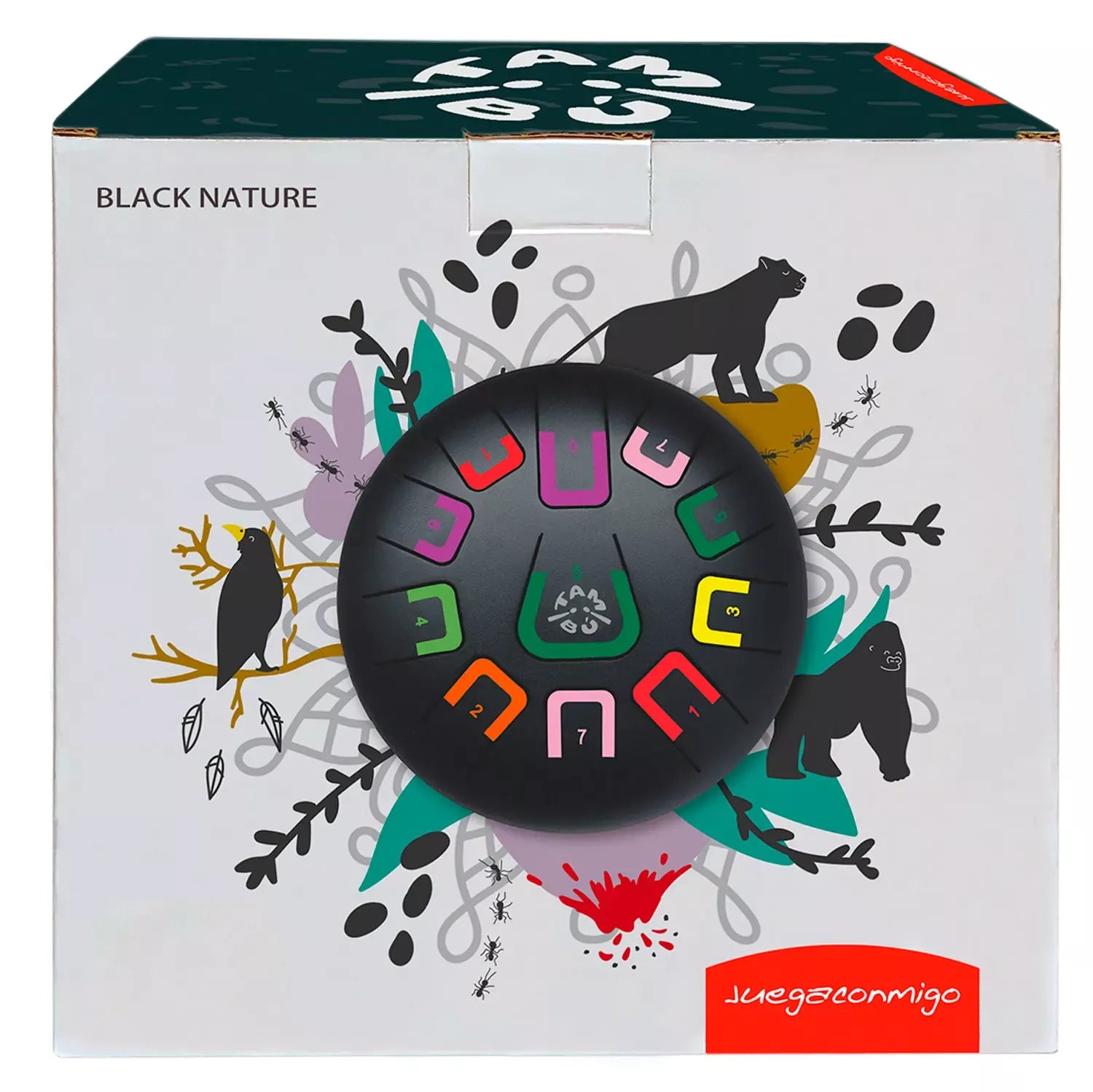 Zungentrommel - Tambú 8"/20 cm - matt black (black nature)