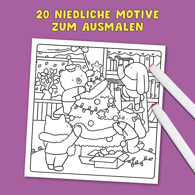 Topp Verlag - Malbuch "Cute Christmas" TOPP Verlag - malmichbunt.de