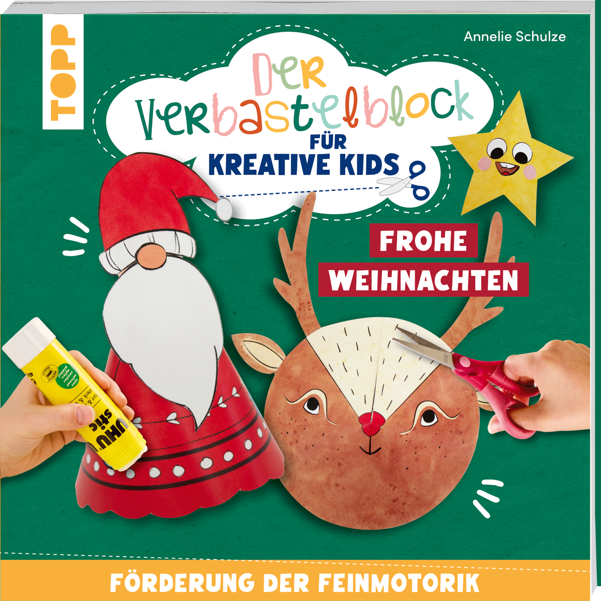 Verbastelblock für kreative Kids - Frohe Weihnachten