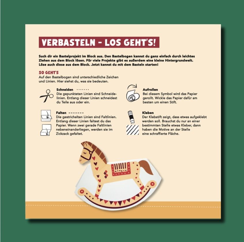 Verbastelblock für kreative Kids - Frohe Weihnachten