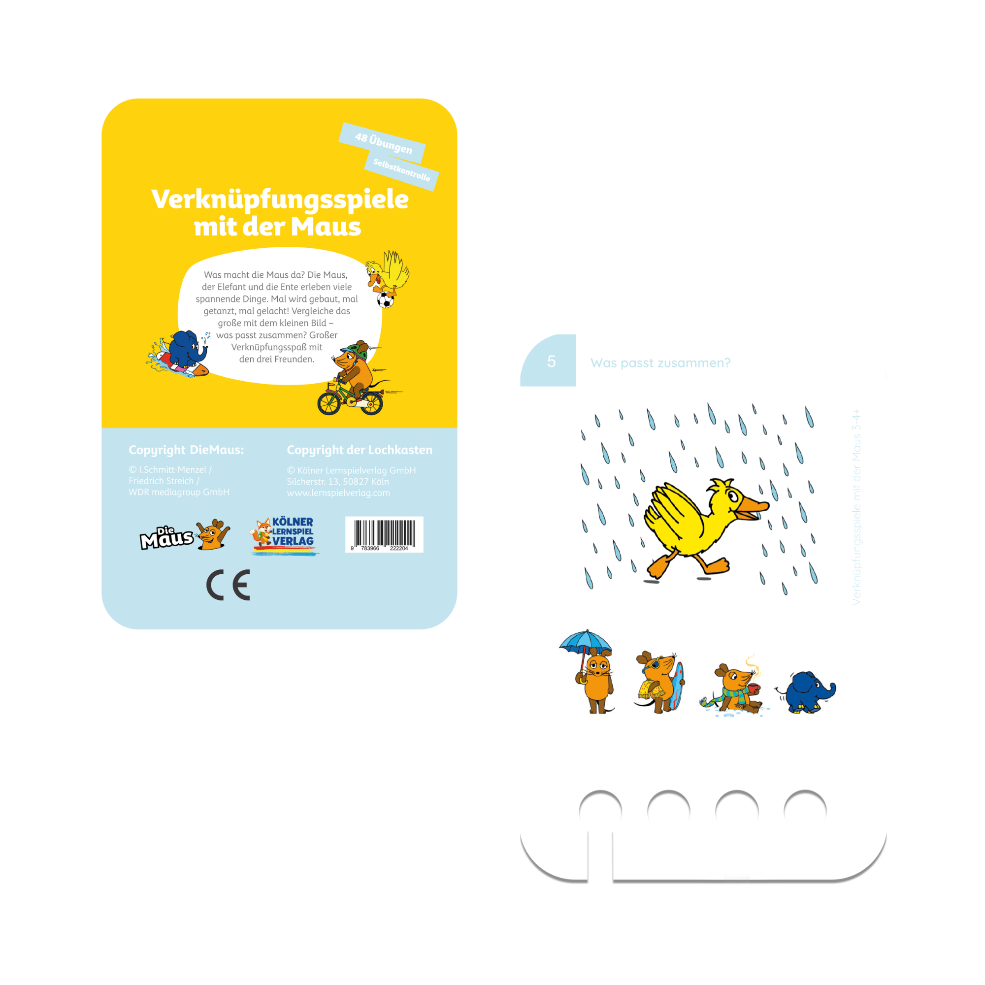 Verknüpfungsspiele mit der Maus 3 - 4+ - Übungen für den Lochkasten Lernspielverlag - malmichbunt.de