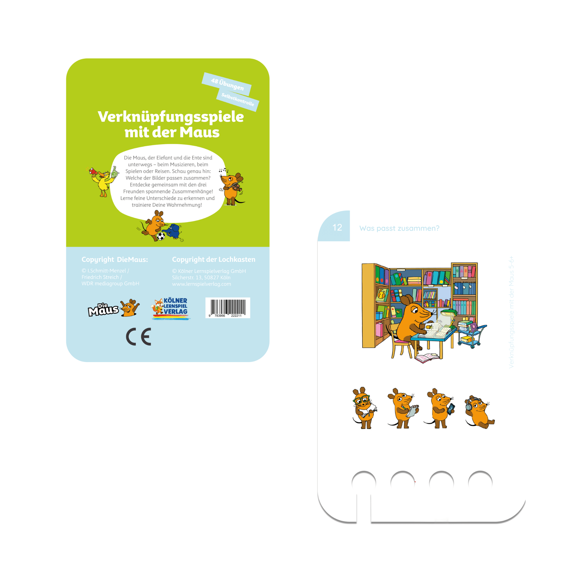 Verknüpfungsspiele mit der Maus 5 - 6+ - Übungen für den Lochkasten Lernspielverlag - malmichbunt.de