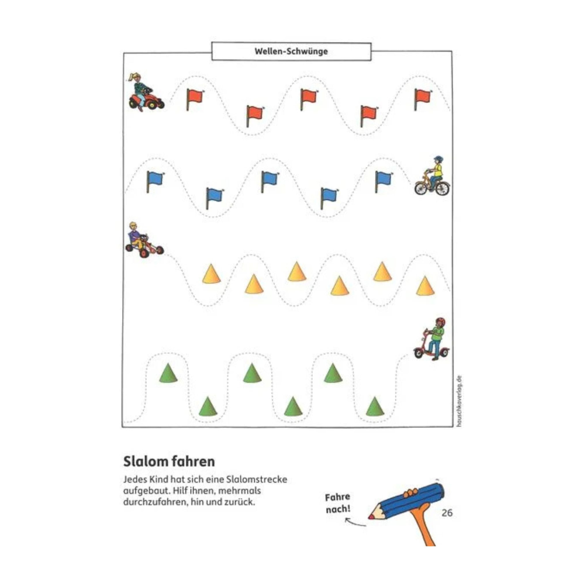 Vorschulblock – Schwungübungen ab 5 Jahre - Nr. 626 Hauschka Verlag - malmichbunt.de