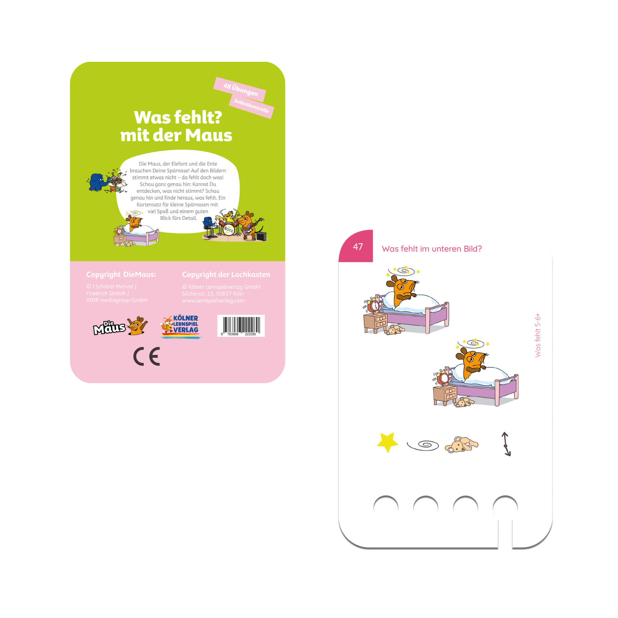 Was fehlt? mit der Maus 5 - 6+ - Übungen für den Lochkasten Lernspielverlag - malmichbunt.de