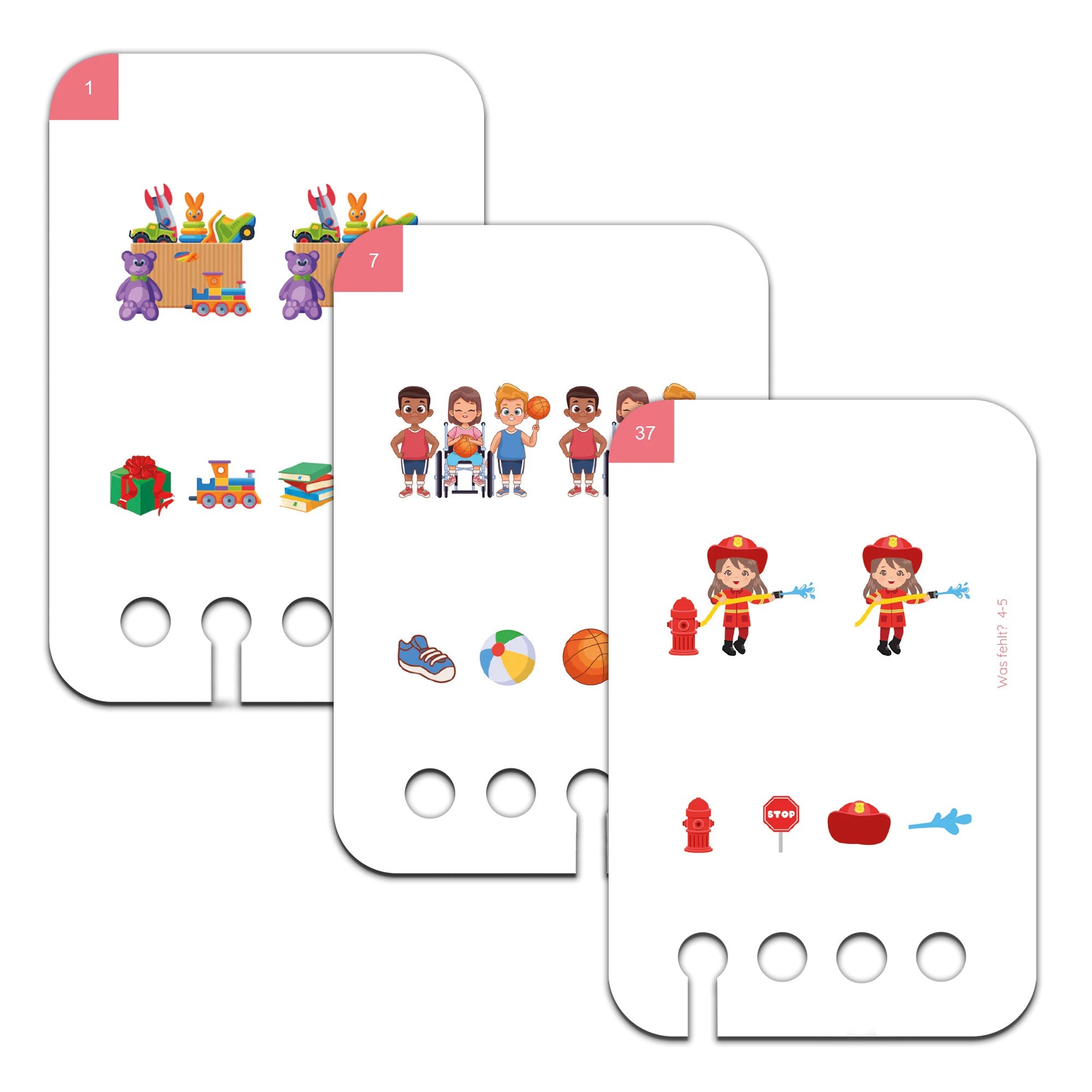 Was fehlt? Unterschiede erkennen 4 - 5 Jahre - Übungen für den Lochkasten Lernspielverlag - malmichbunt.de