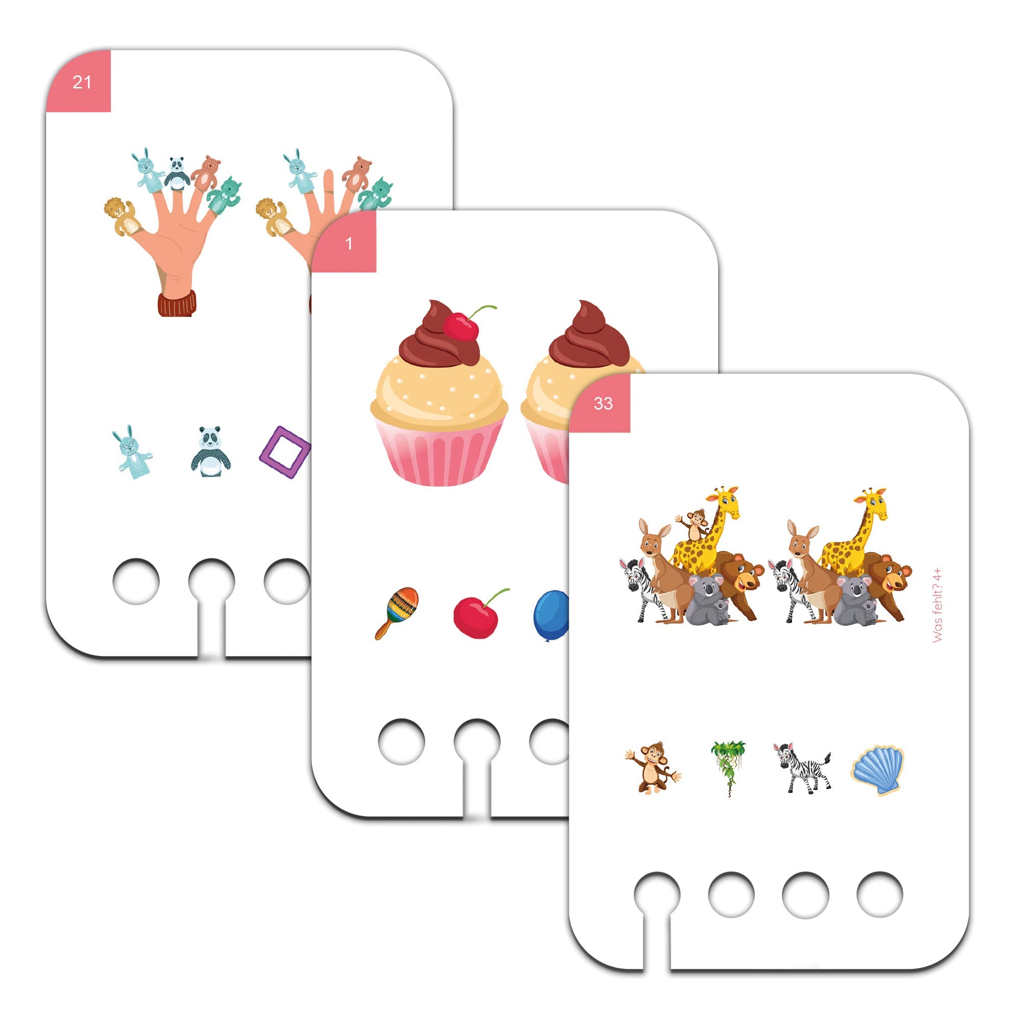 Was fehlt? Unterschiede erkennen ab 4 Jahren - Übungen für den Lochkasten Lernspielverlag - malmichbunt.de