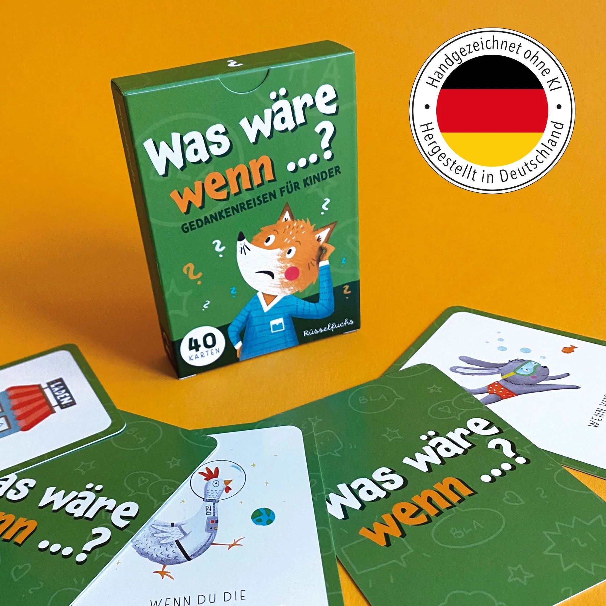 Was wäre wenn …? – Kartenspiel für Kinder Rüsselfuchs - malmichbunt.de
