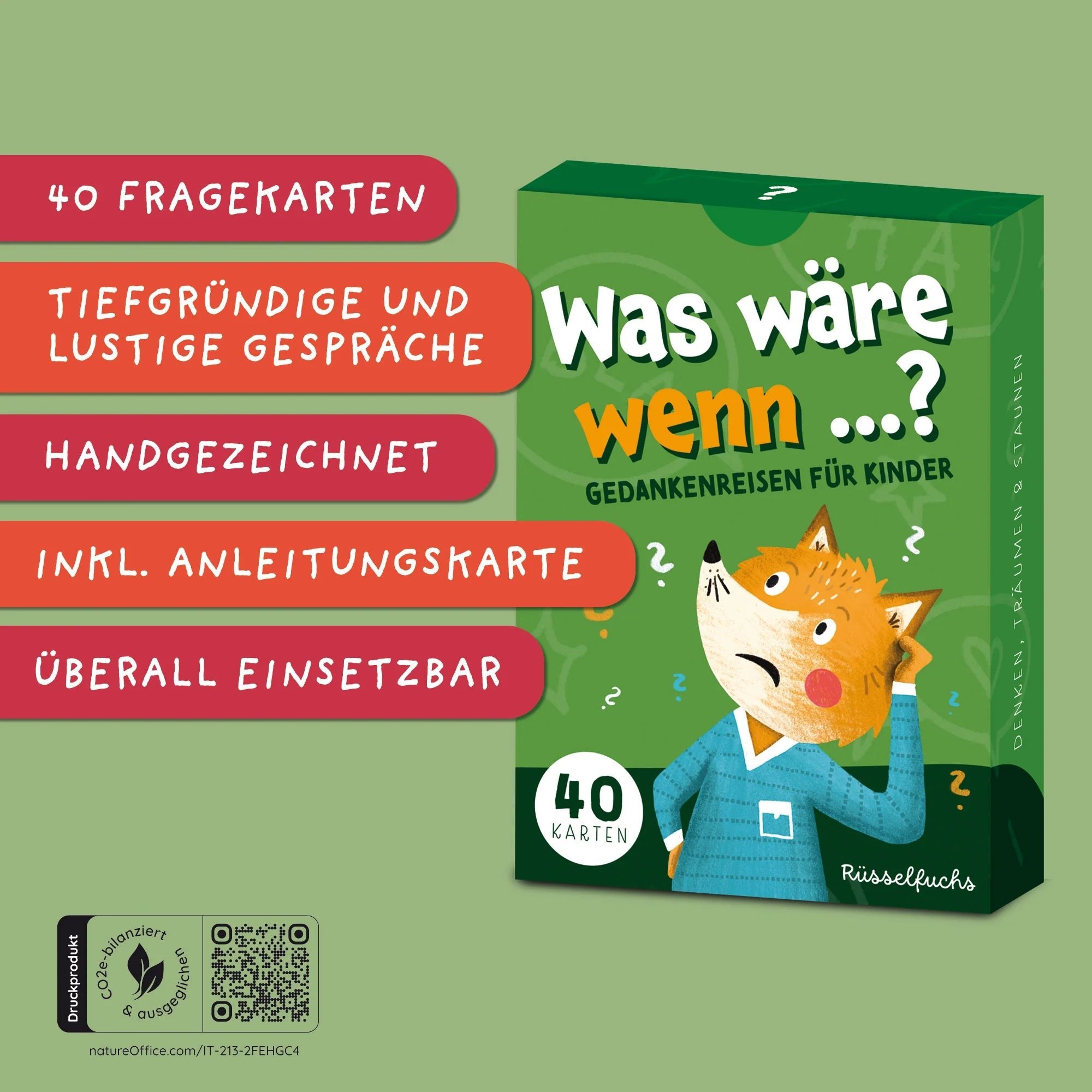Was wäre wenn …? – Kartenspiel für Kinder Rüsselfuchs - malmichbunt.de