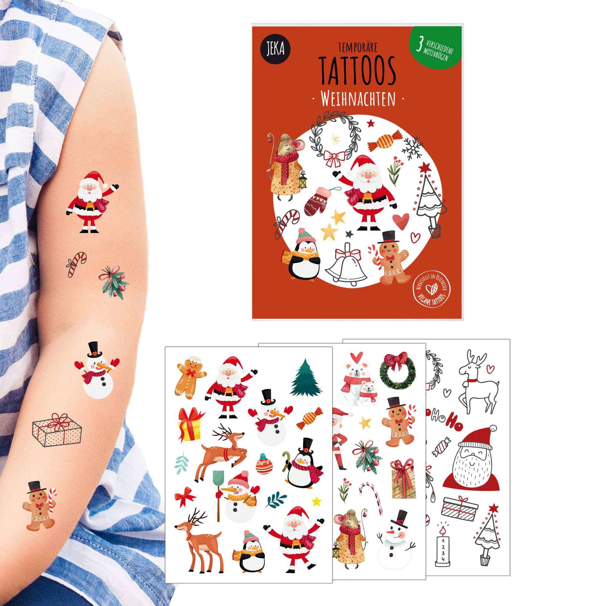 Weihnachten Kindertattoos Jeka - malmichbunt.de