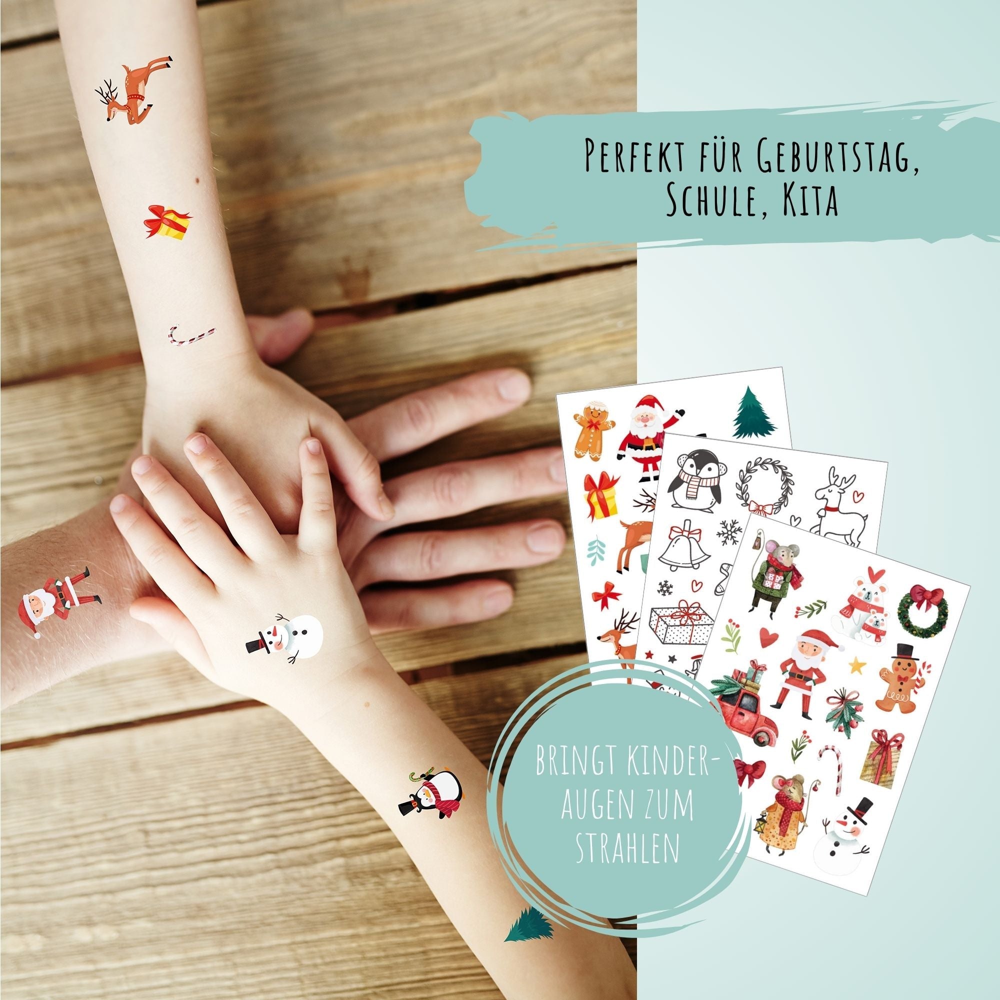 Weihnachten Kindertattoos Jeka - malmichbunt.de