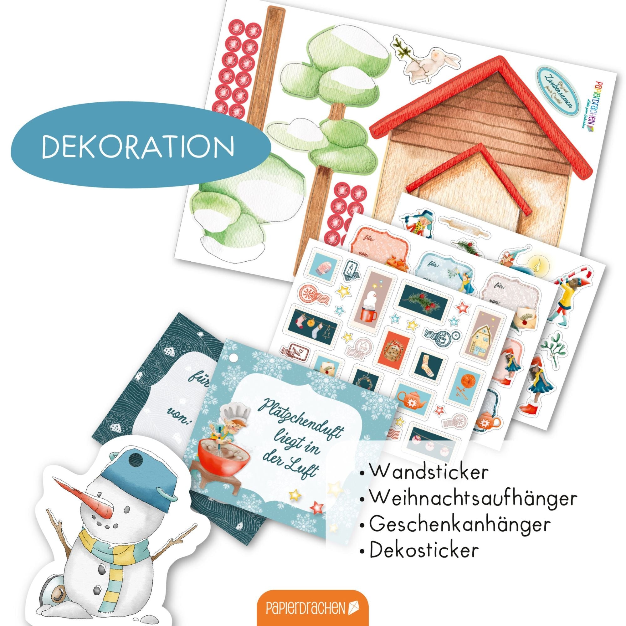 Wichtel - Set zum Advent Papierdrachen - malmichbunt.de