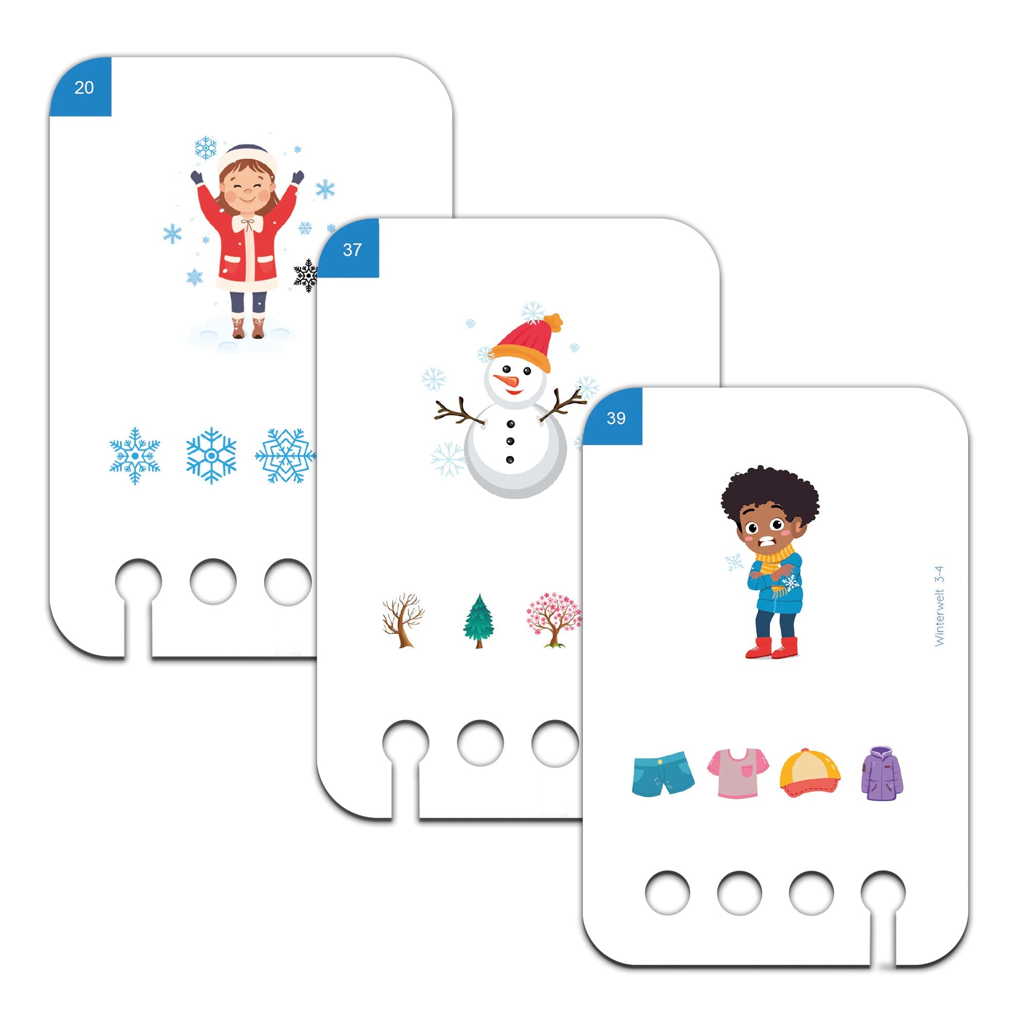 Winterwelt - Übungen für den Lochkasten Lernspielverlag - malmichbunt.de