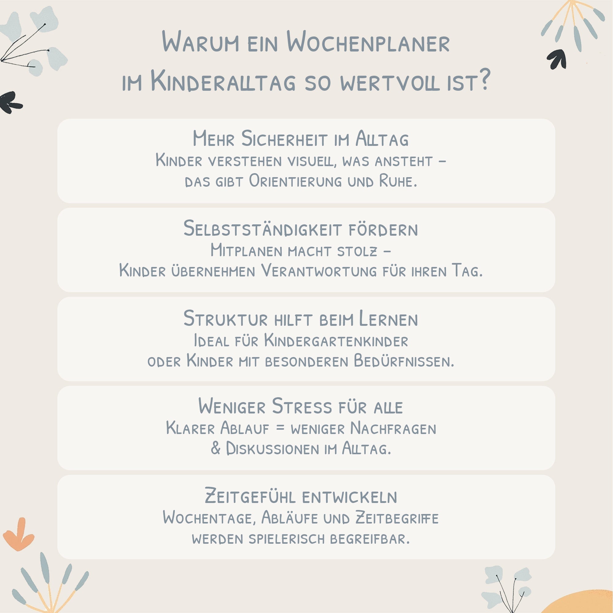 Wochenplaner Kinder - Motiv Einhorn Jeka - malmichbunt.de