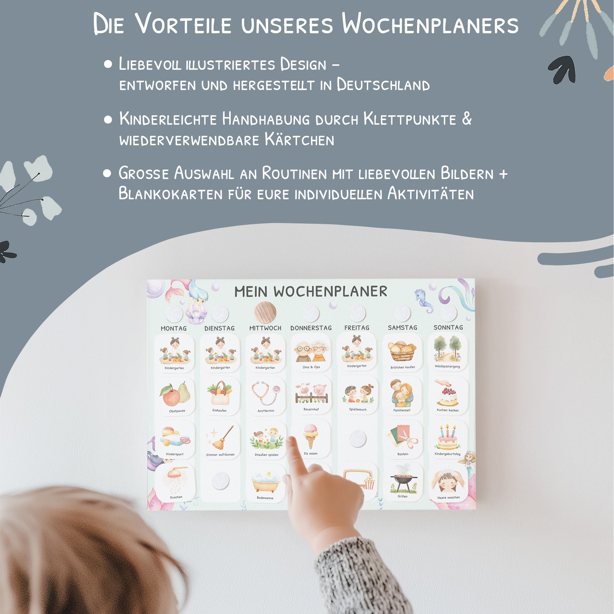 Wochenplaner Kinder - Motiv Meerjungfrau Jeka - malmichbunt.de