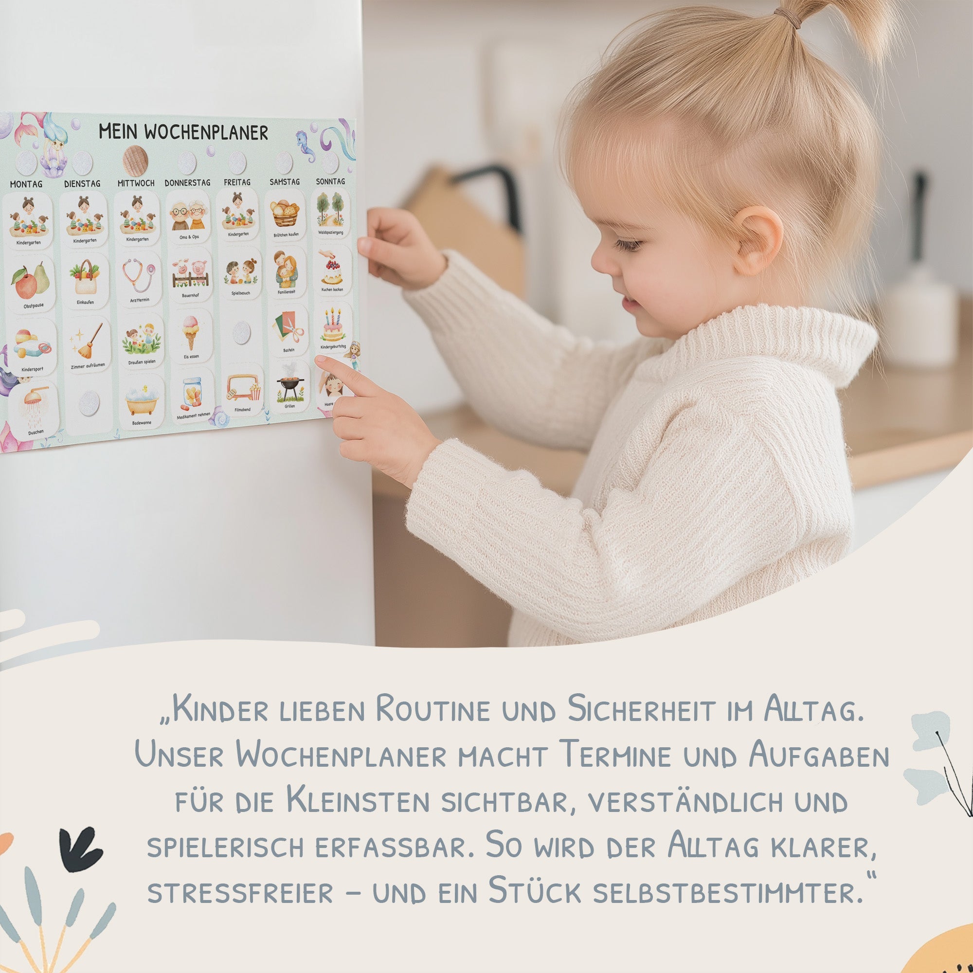 Wochenplaner Kinder - Motiv Meerjungfrau Jeka - malmichbunt.de