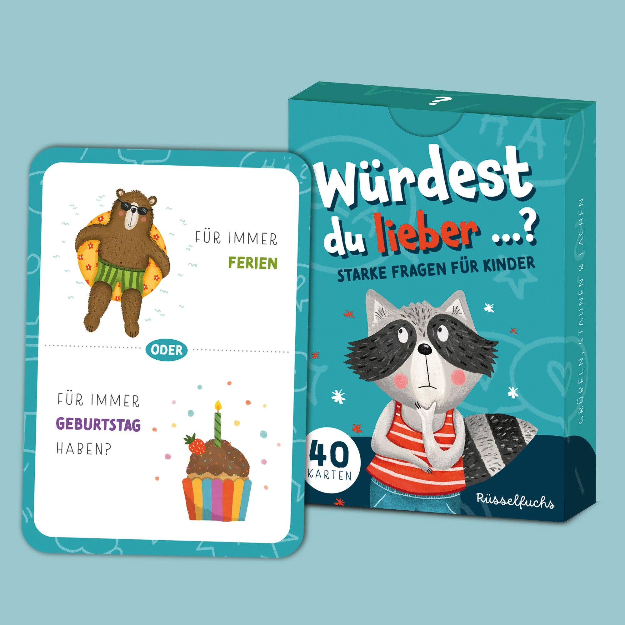 Würdest du lieber …? – Kartenspiel für Kinder Rüsselfuchs - malmichbunt.de