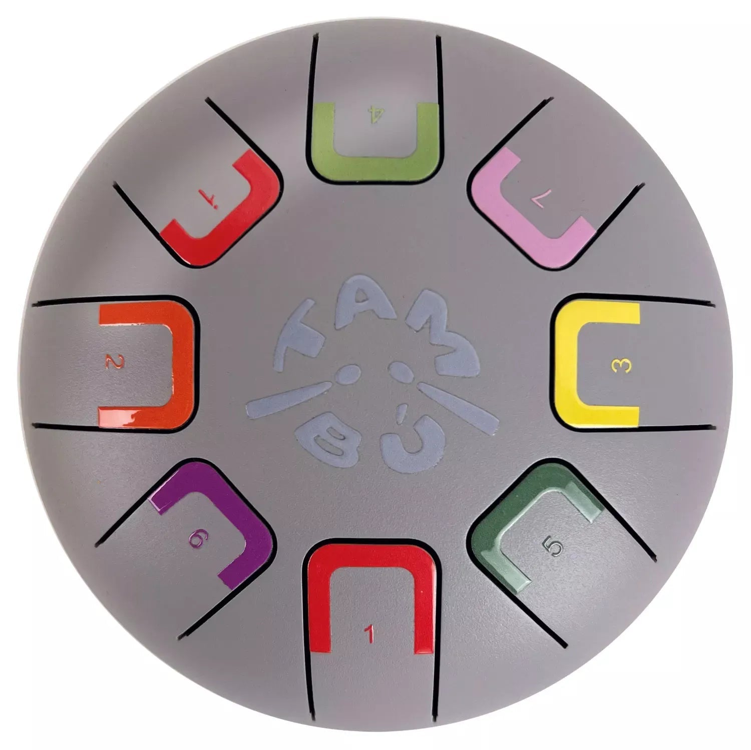 Zungentrommel Tambu Smokey Loky (Hellgrau) JuegaConmigo - malmichbunt.de