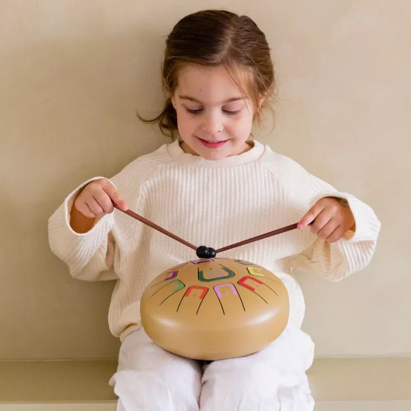 Zungentrommel Tambu Steel Drum - Golden Stars (Matt Gold) JuegaConmigo - malmichbunt.de