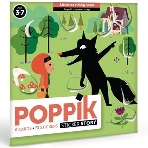 Poppik Stickerkarten - Motiv Rotkäppchen (3-7 Jahre)