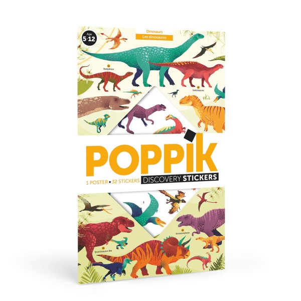 Poppik Stickerposter - Dinosaurier (5-12 Jahre)