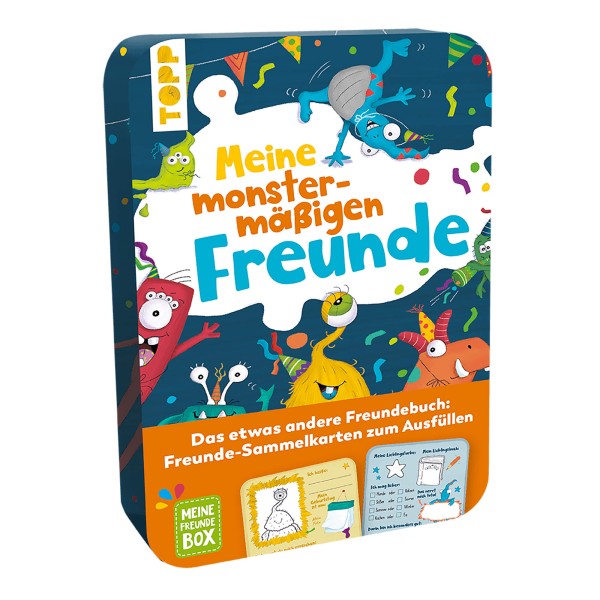 Freundebuch-Karten "Meine monstermäßigen Freunde"