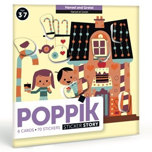 Poppik Stickerkarten - Motiv Hänsel & Gretel (3-7 Jahre)